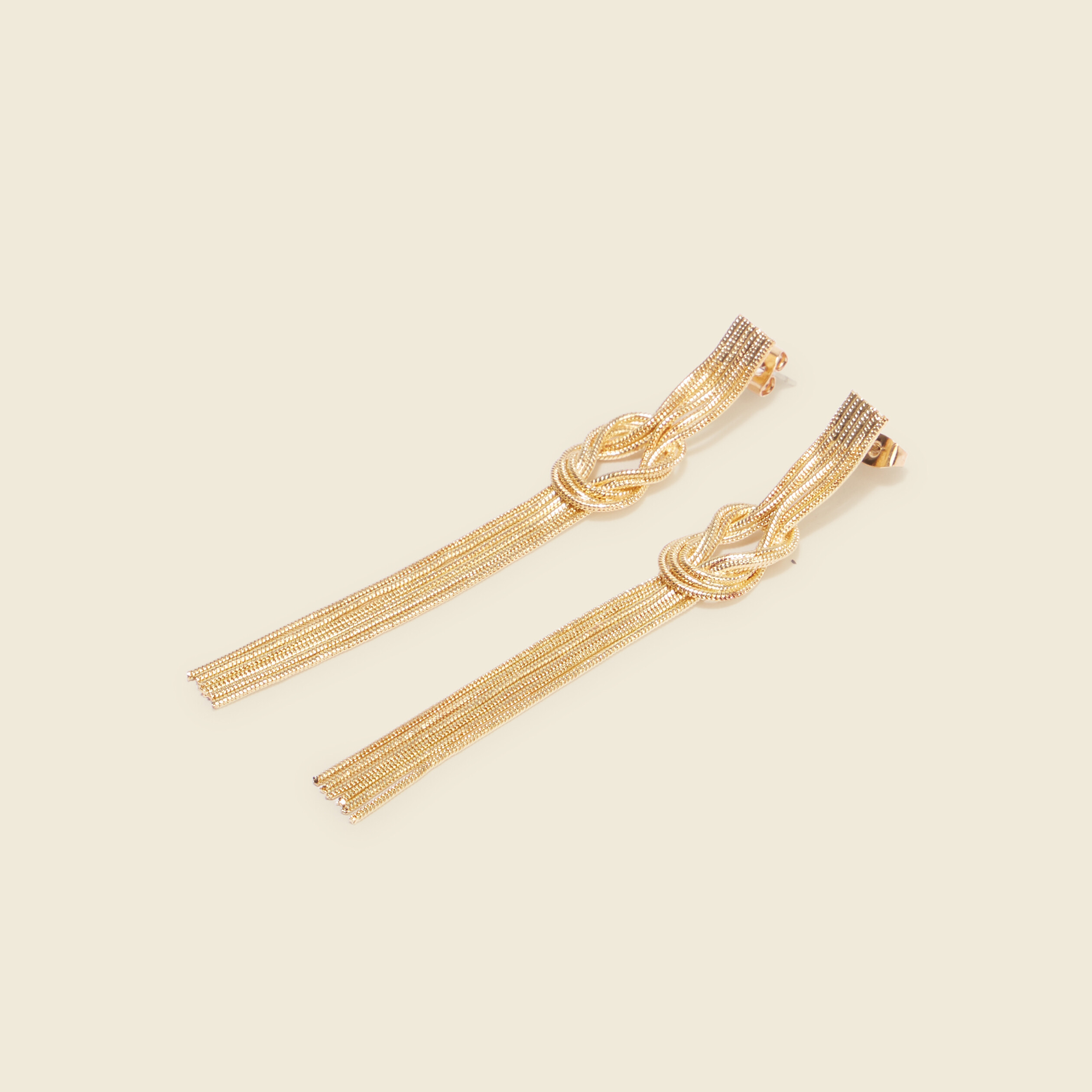 Boucles d'oreilles pendantes couleur or femme