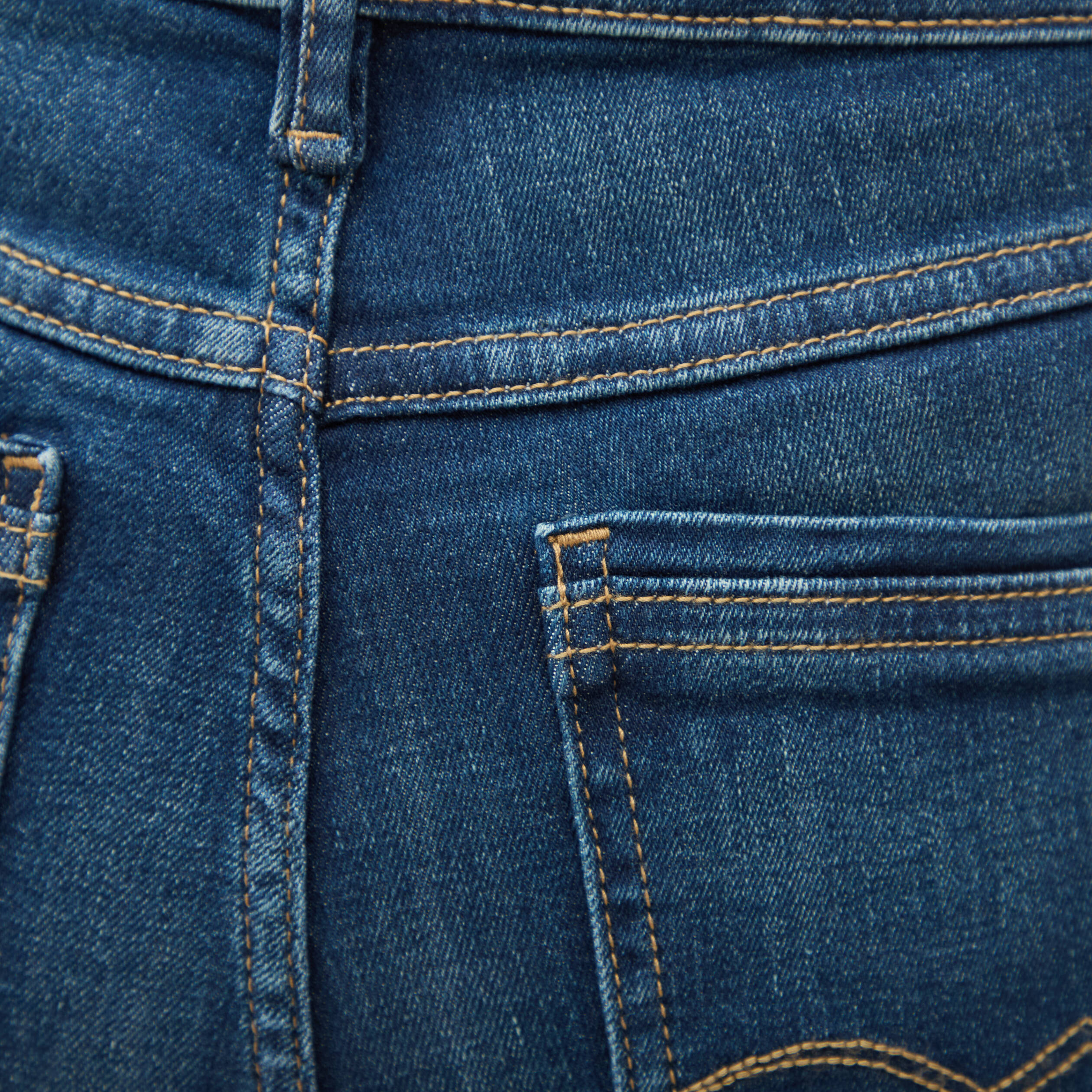 Jeans slim taille haute denim brut femme