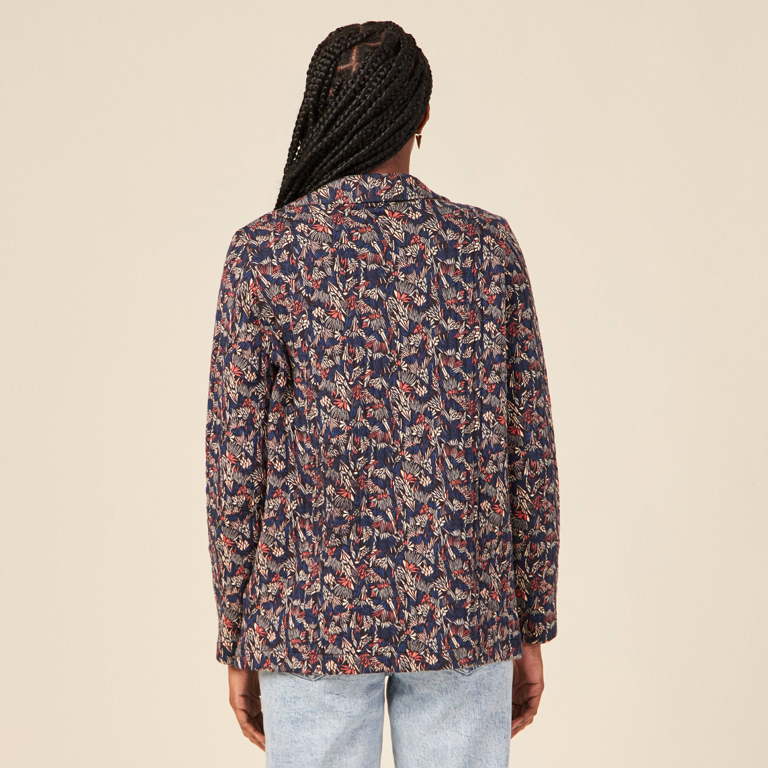 Cardigan manches longues multicolore femme