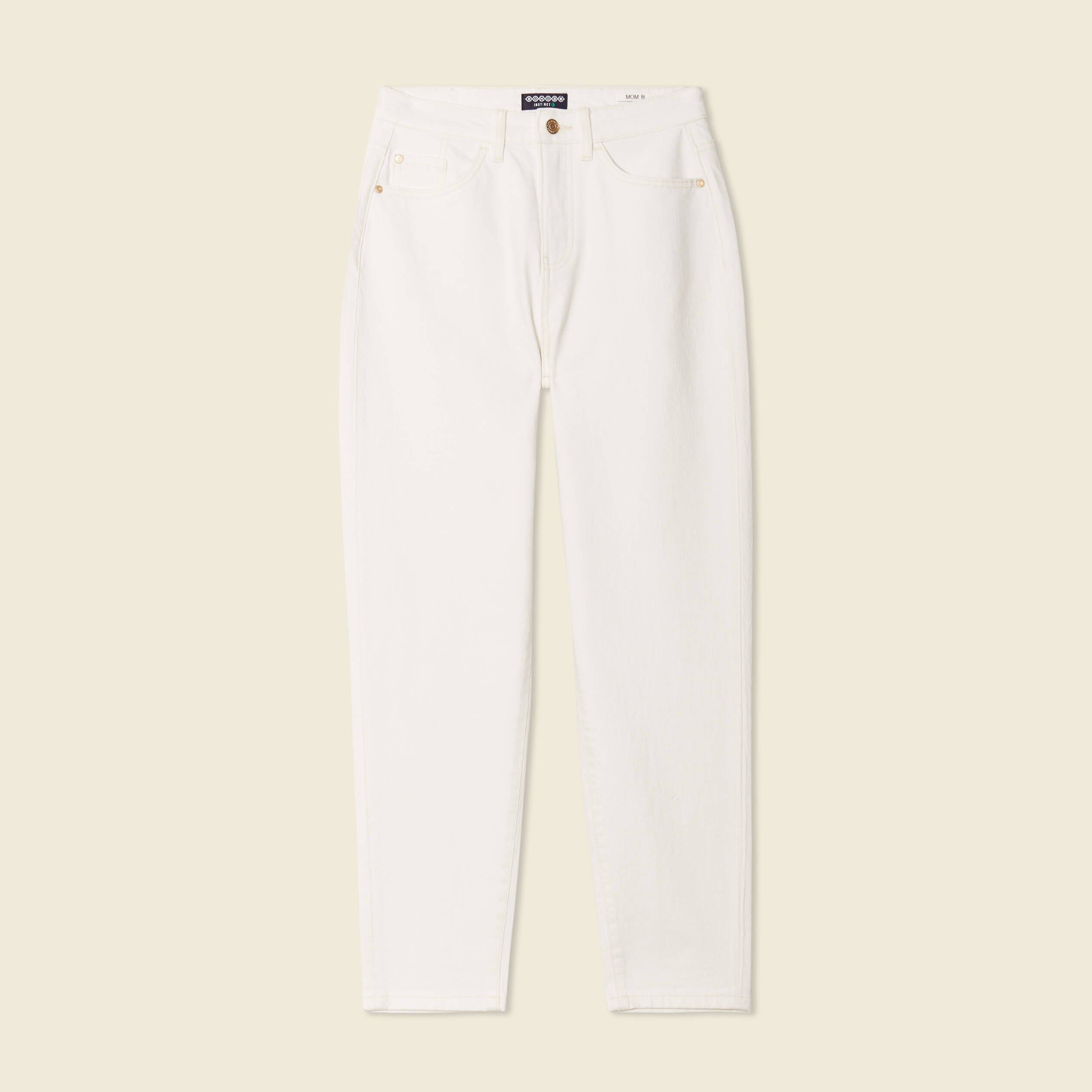 jeans mom 78eme denim blanc femme Jeans mom 7/8ème denim blanc femme