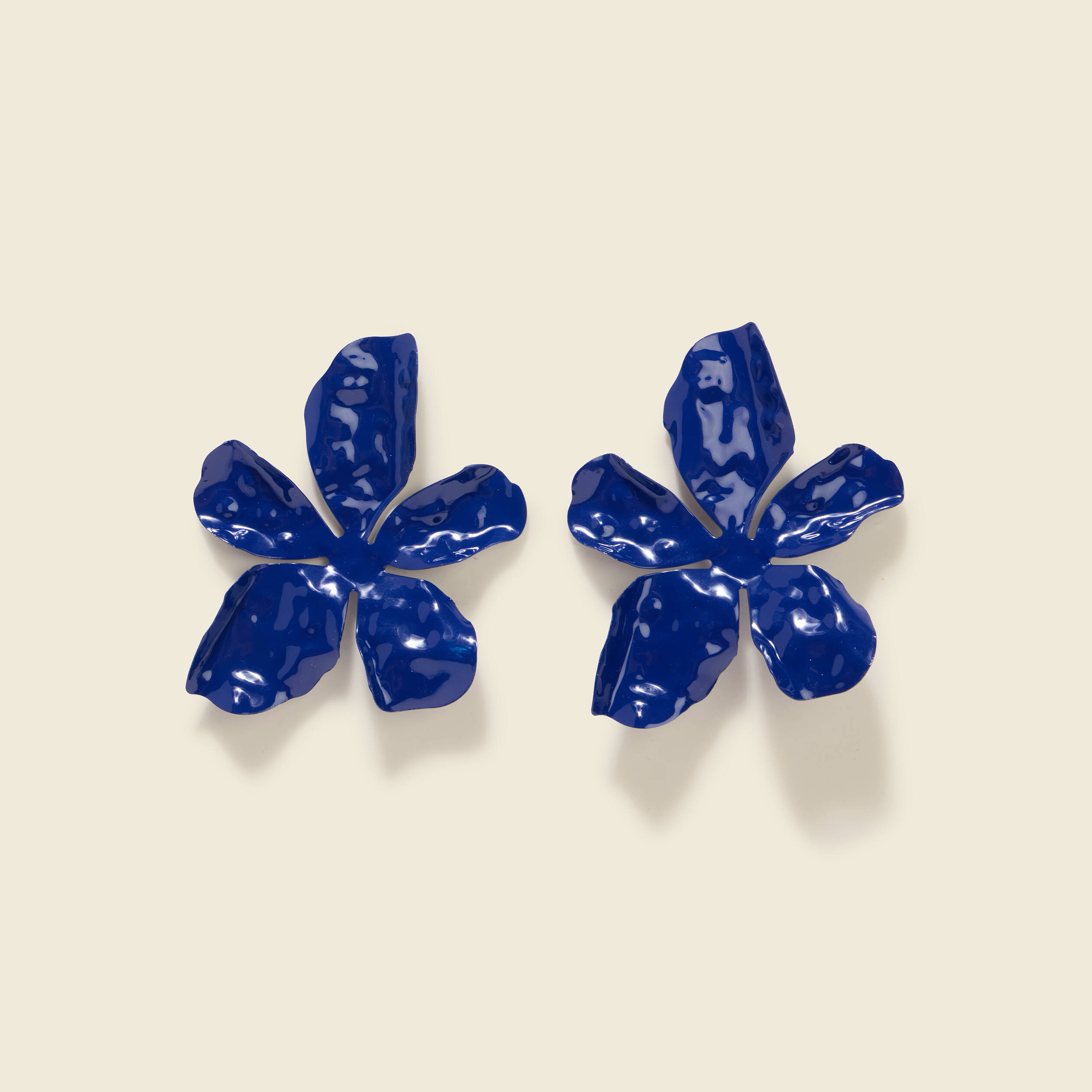 Boucles d'oreilles bleu electrique femme