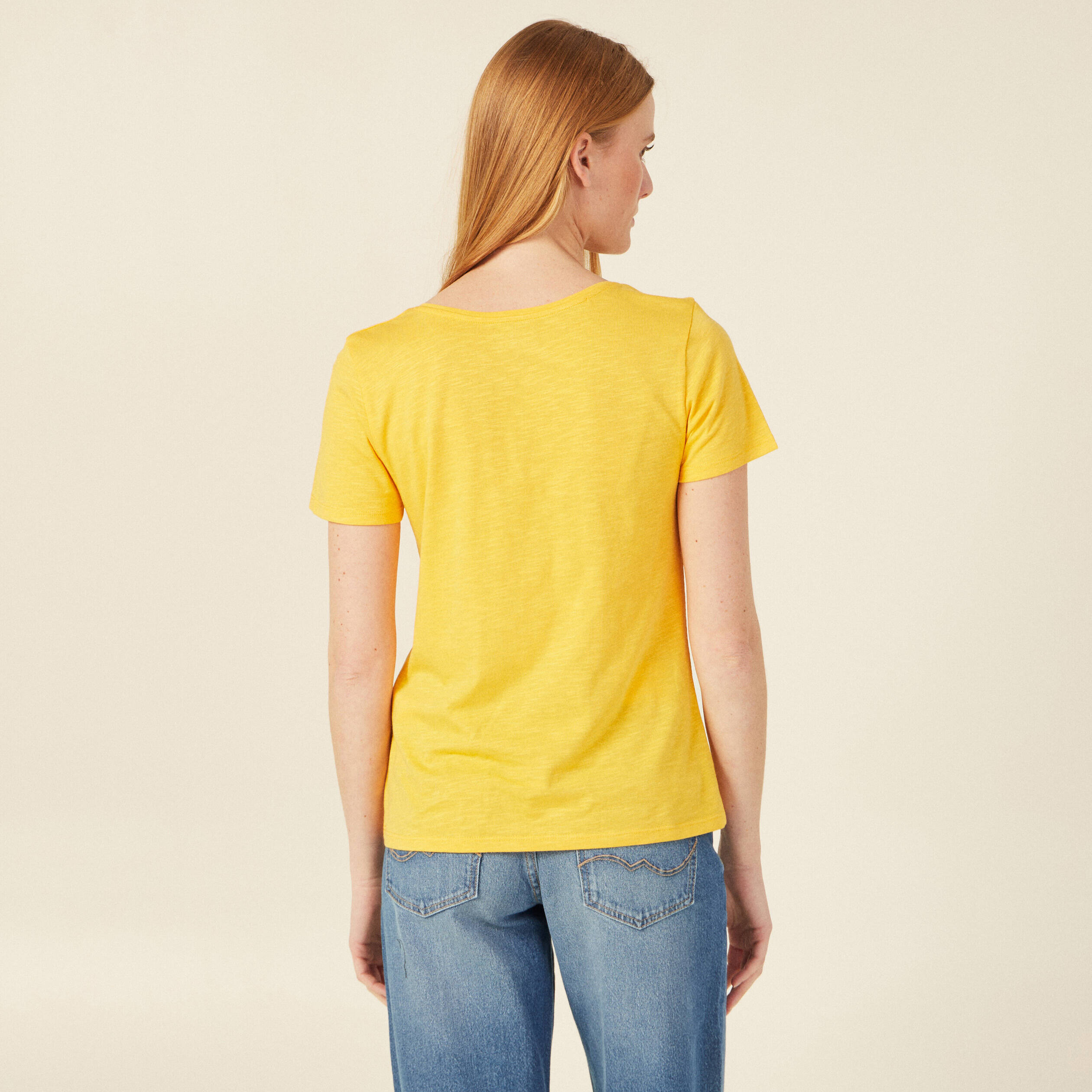 T shirt femme jaune outlet