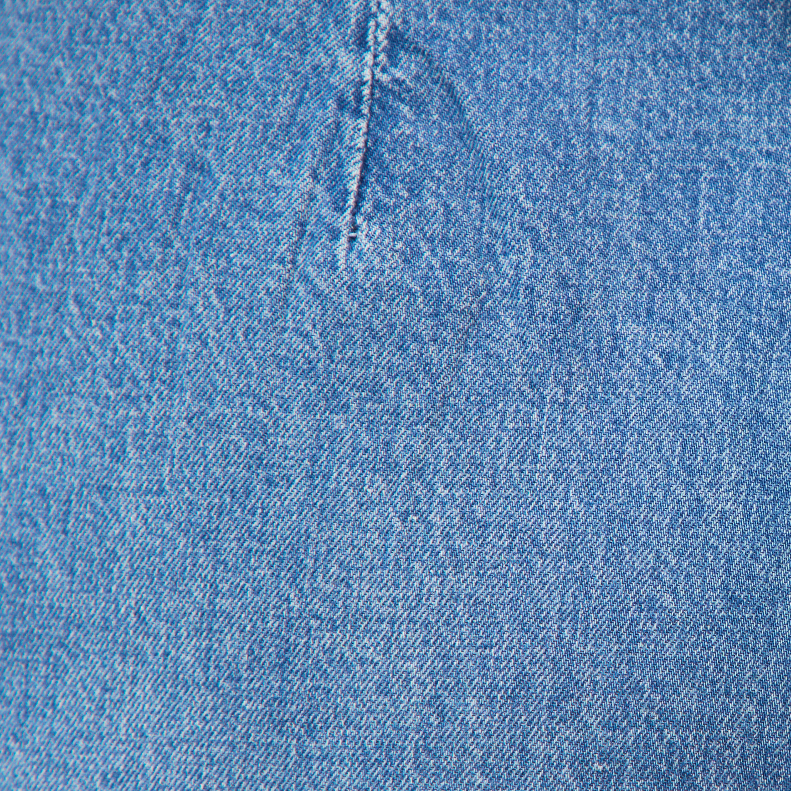 Bermuda jeans large taille haute denim used femme