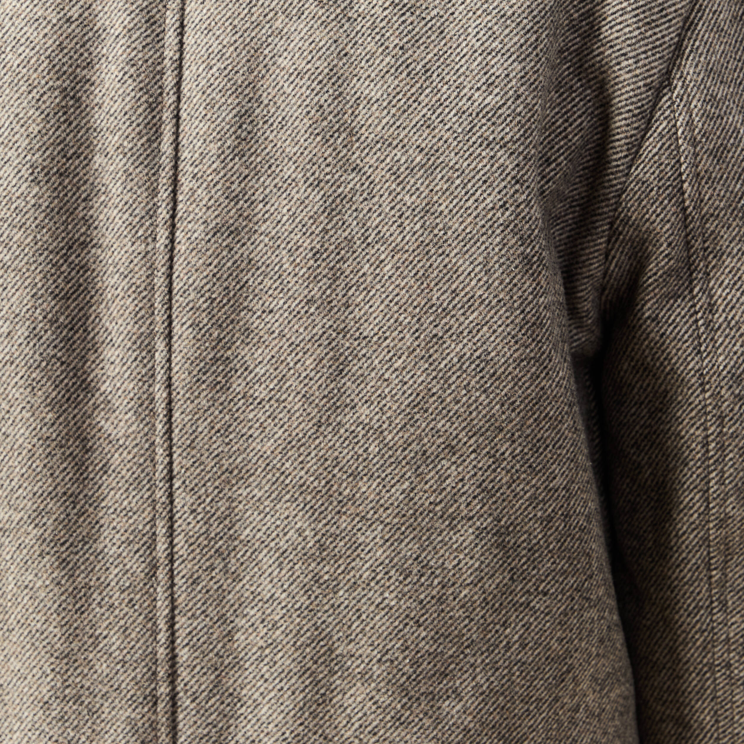 Manteau droit long col classique beige homme