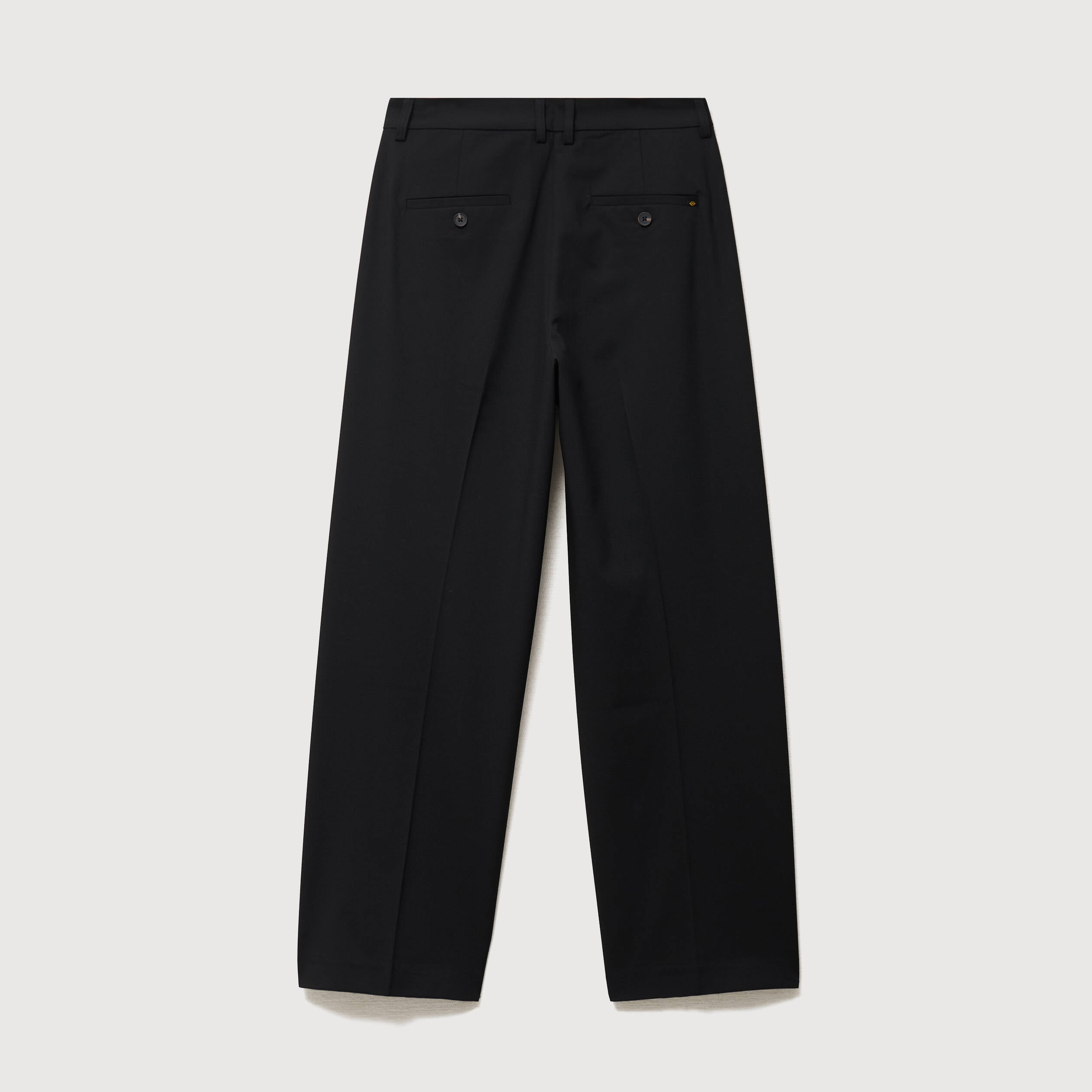Pantalon droit taille haute noir femme
