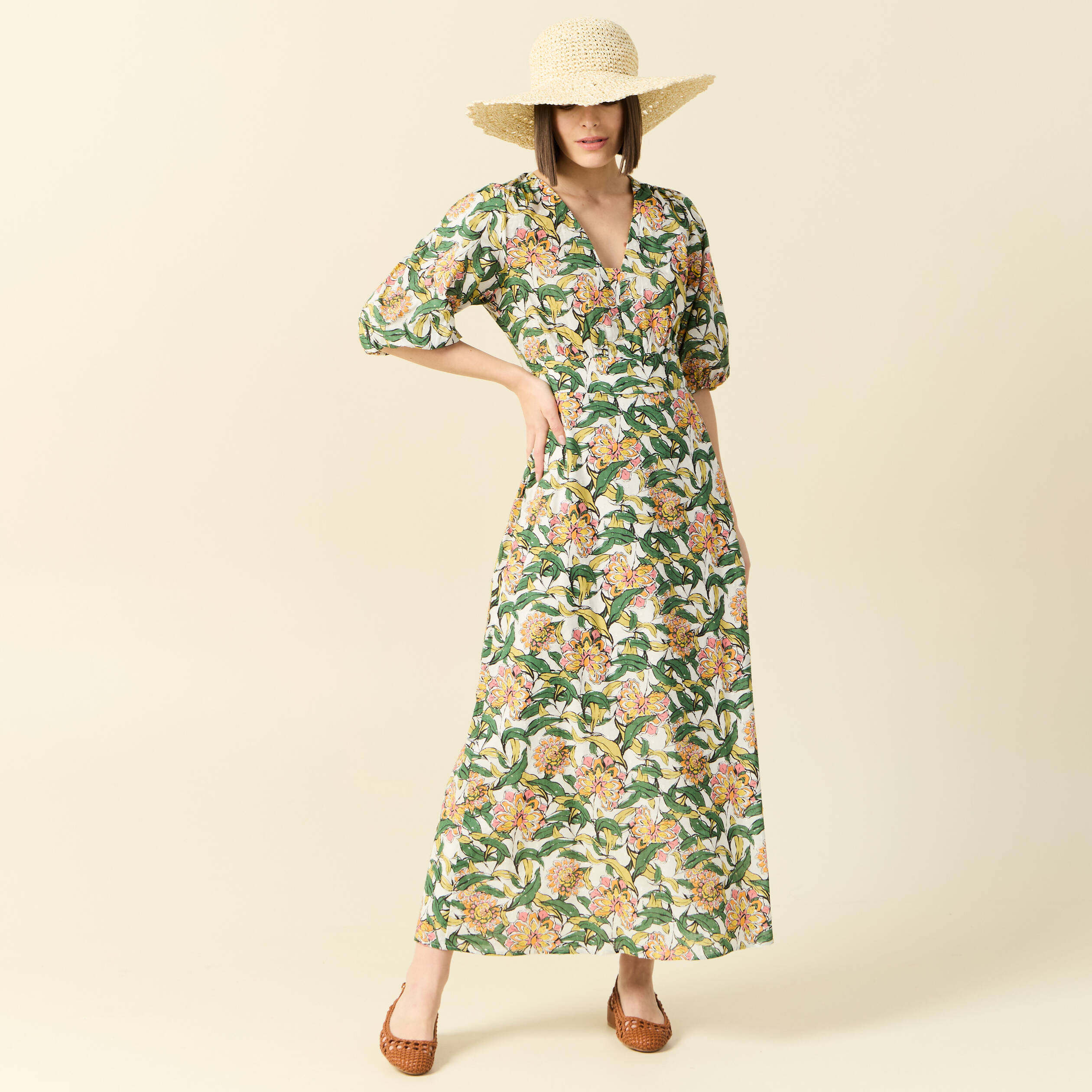 robe longue evasee blanc femme Robe longue évasée blanc femme
