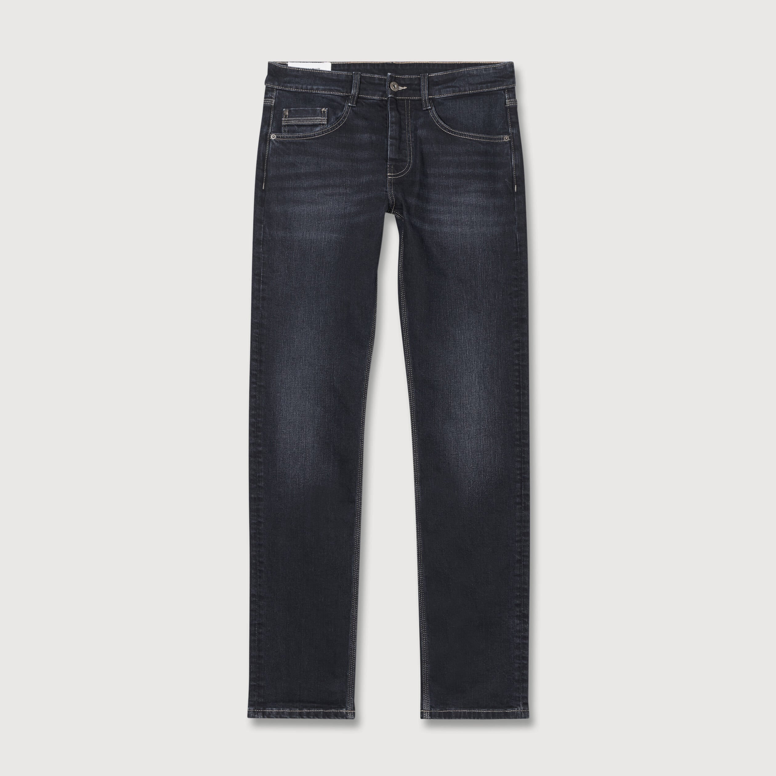 Jeans straight longueur 34 denim brut homme