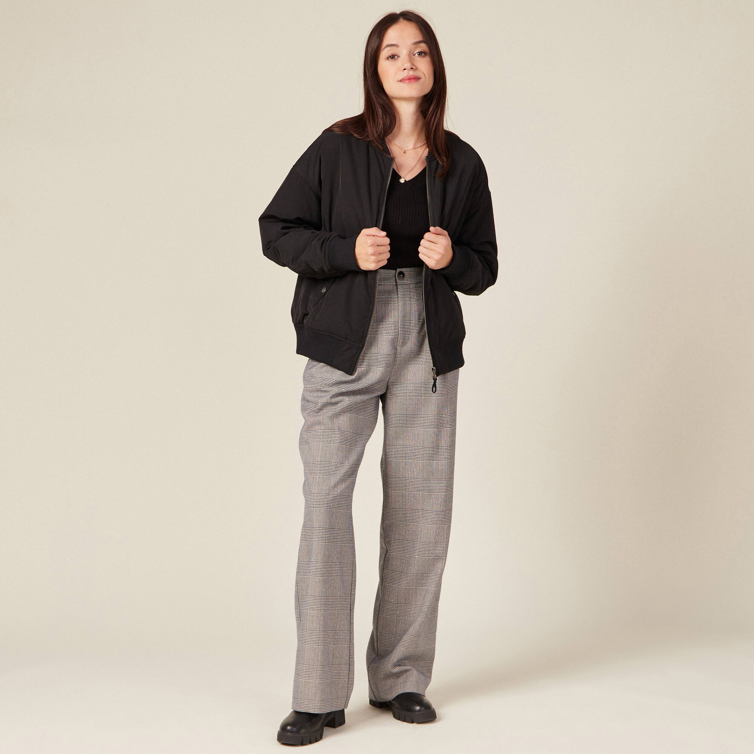 Pull éco-responsable noir femme