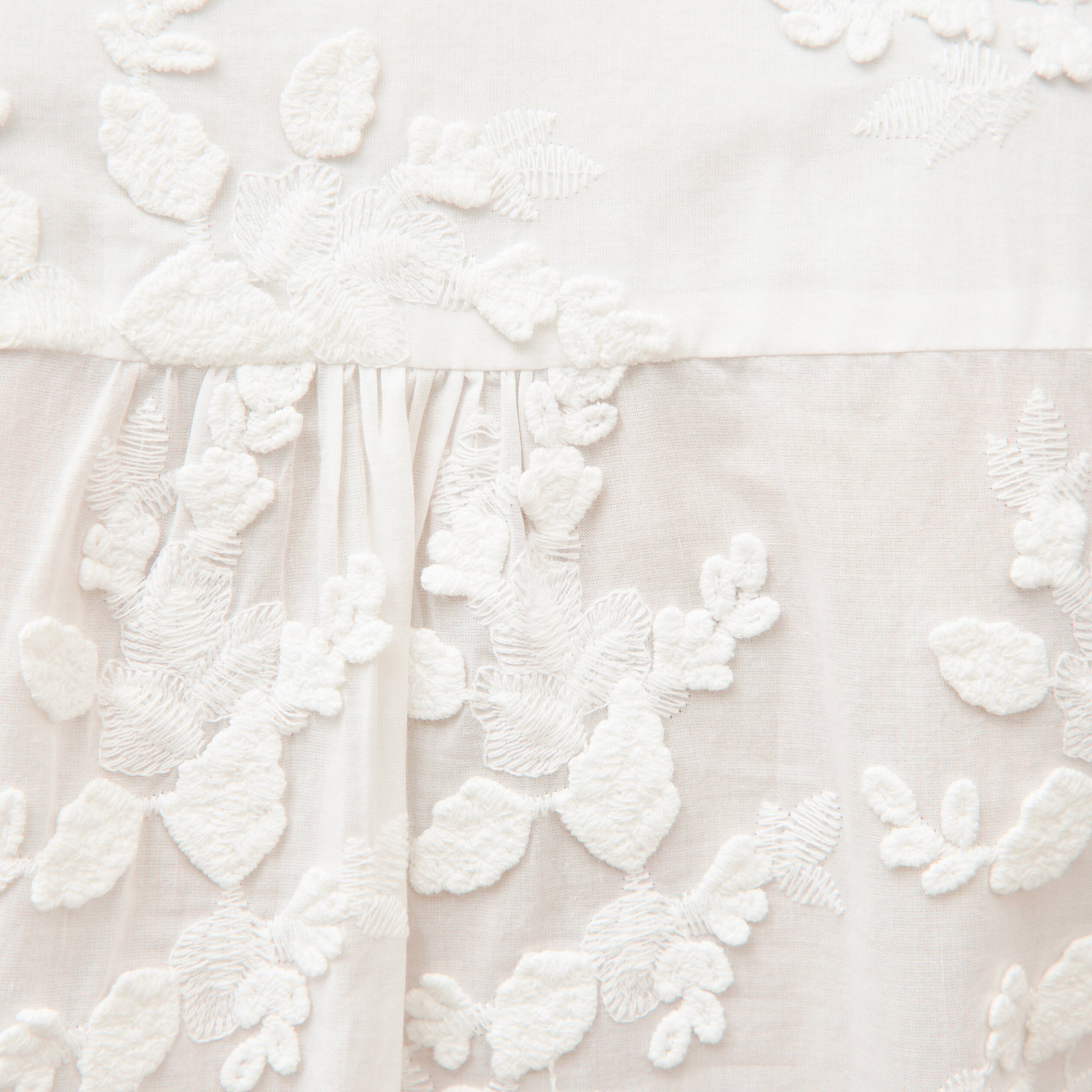 Chemise en coton manches longues ecru femme