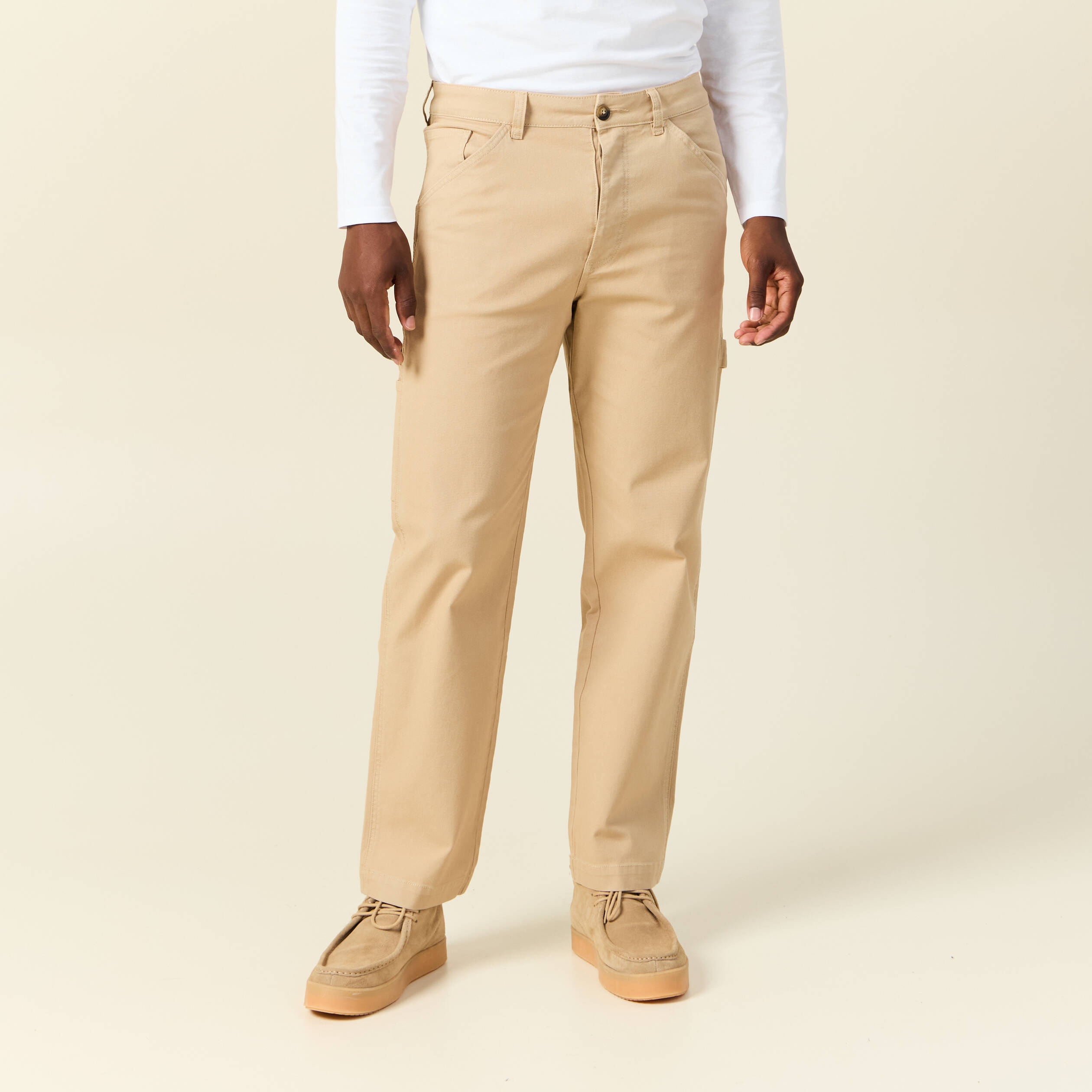 jeans droit 5 poches beige homme Jeans droit 5 poches beige homme