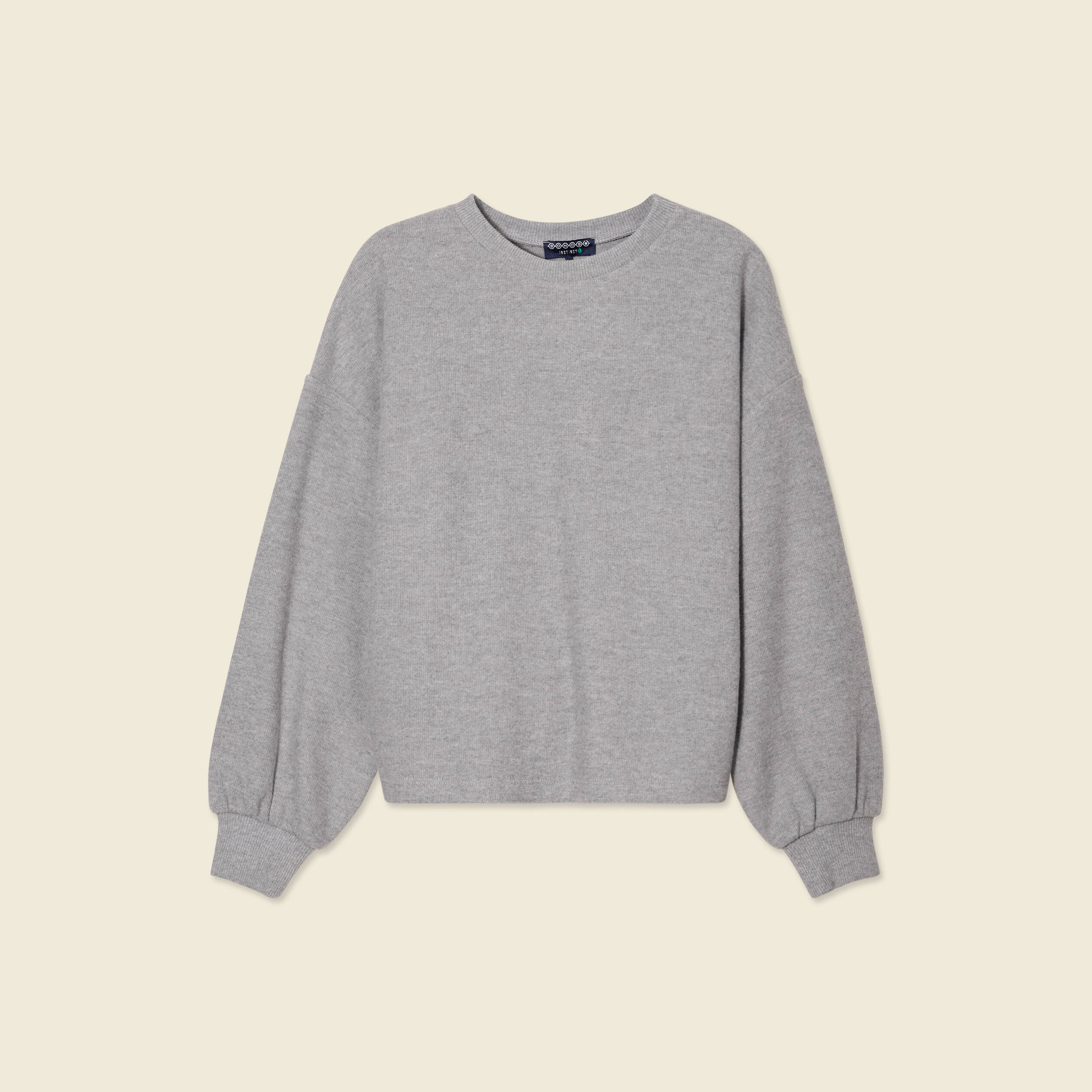 sweat manches longues oversize gris femme Sweat manches longues oversize gris femme