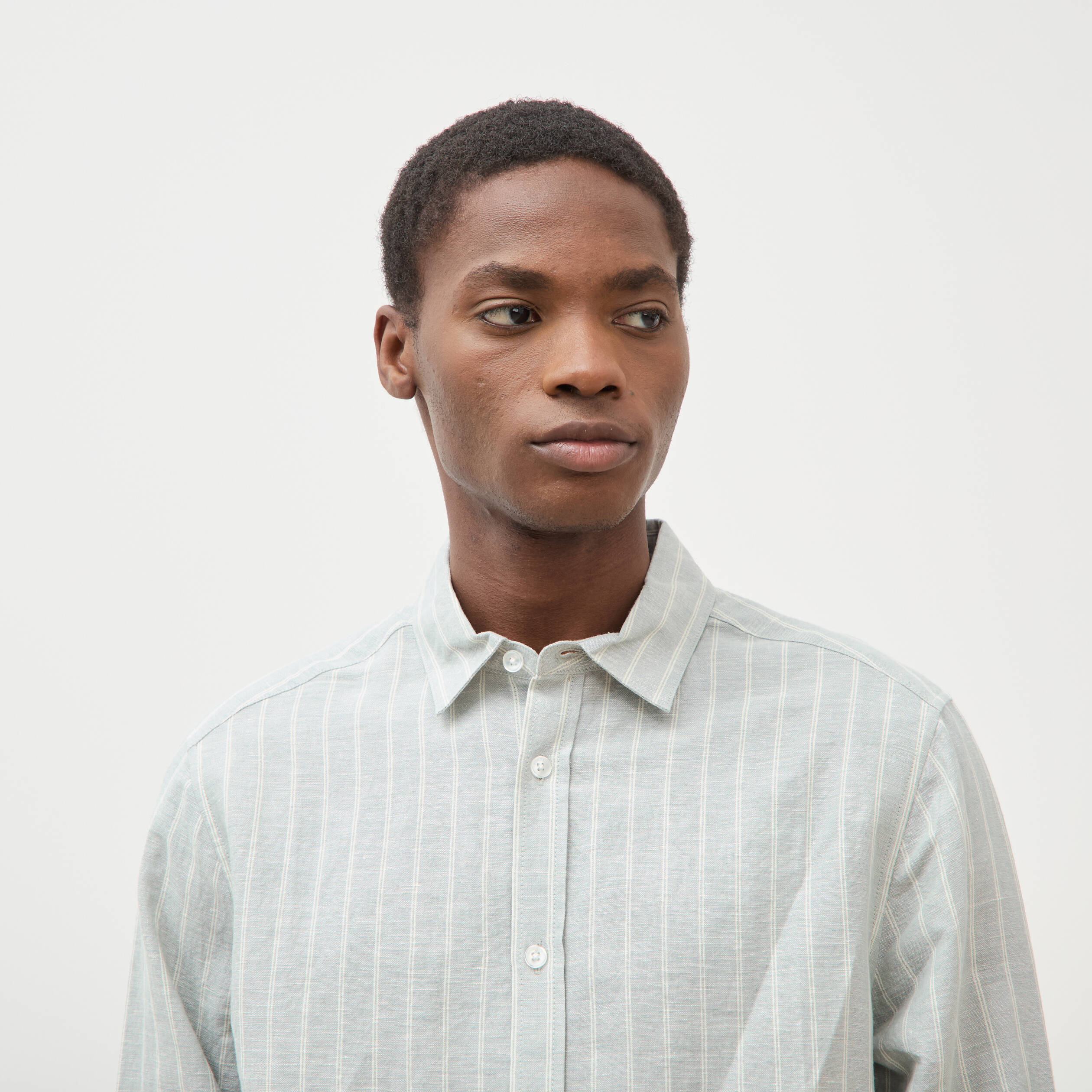 Chemise manches longues vert clair homme