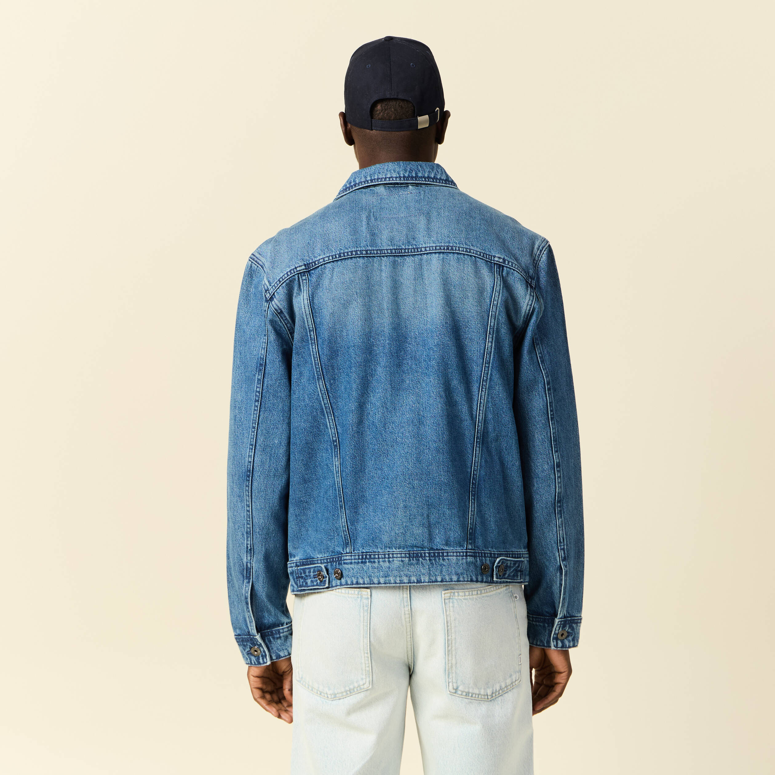 veste droite en jean denim double stone homme Veste droite en jean denim double stone homme