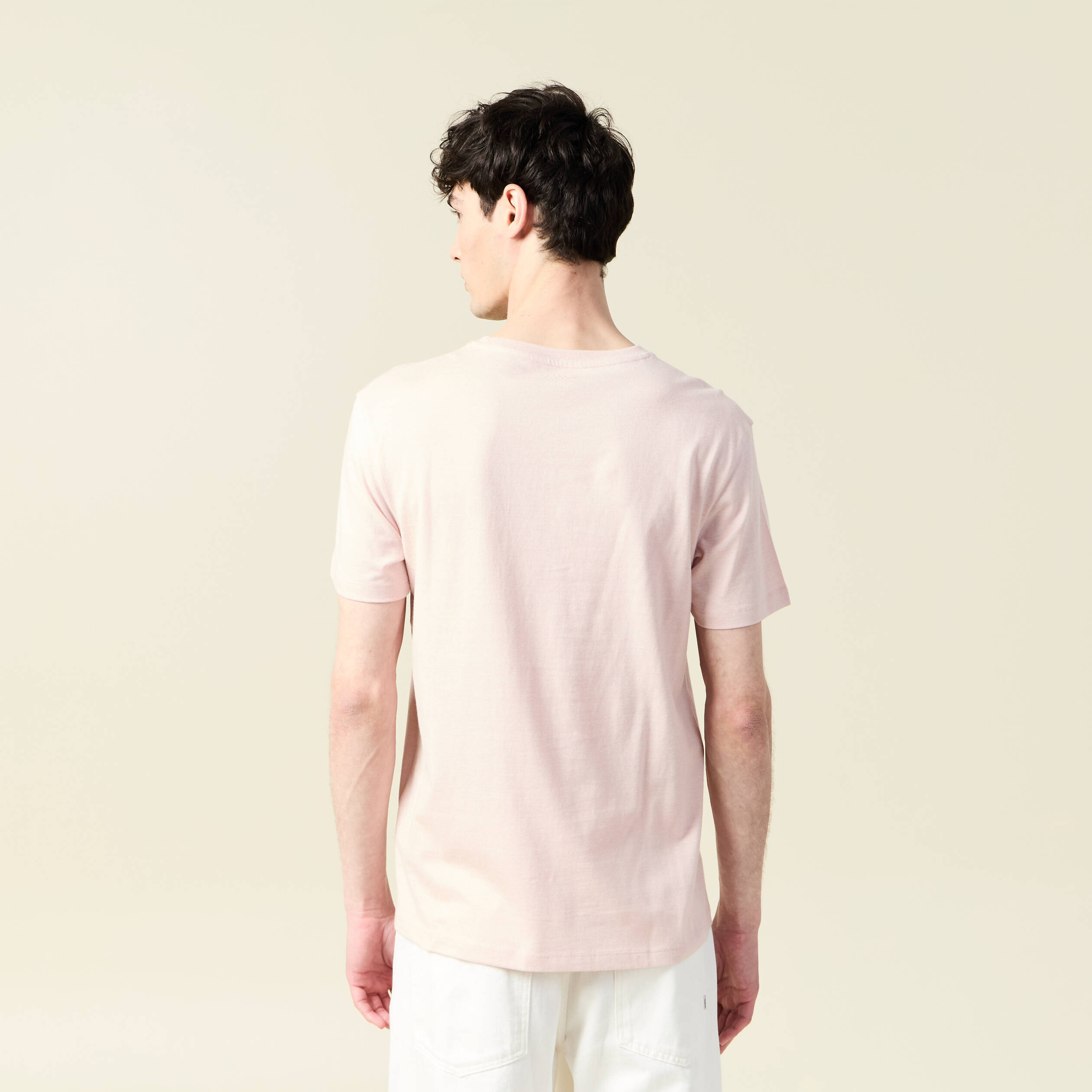 t shirt eco responsable rose pastel homme T-shirt éco-responsable rose pastel homme