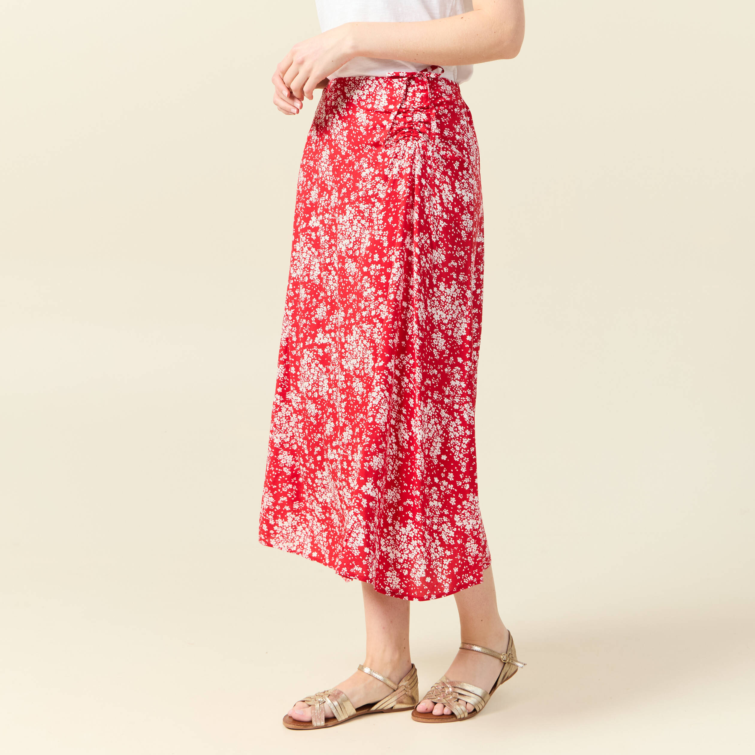 jupe longue portefeuille rouge femme Jupe longue portefeuille rouge femme