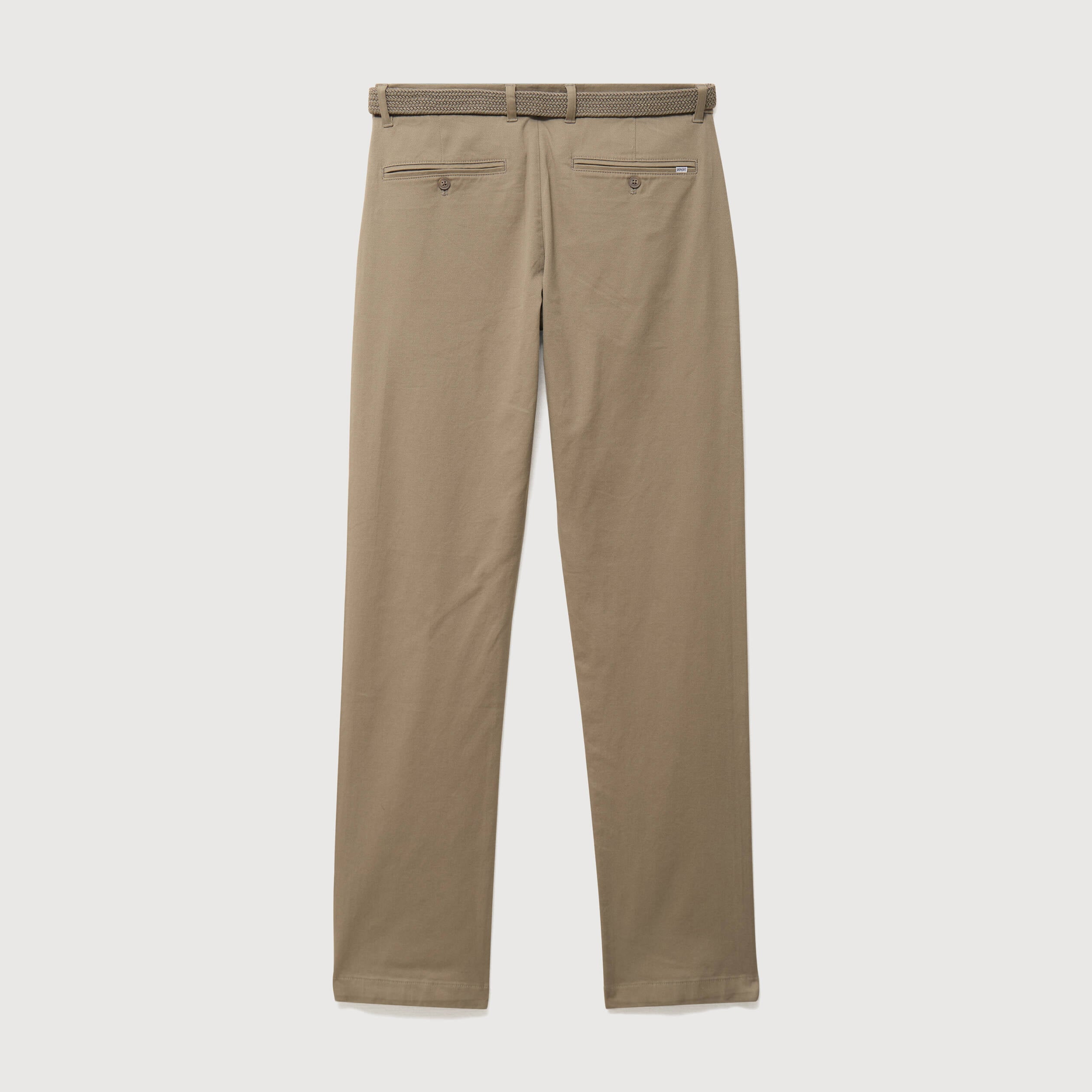 Pantalon straight longueur 32 ceinture taupe homme
