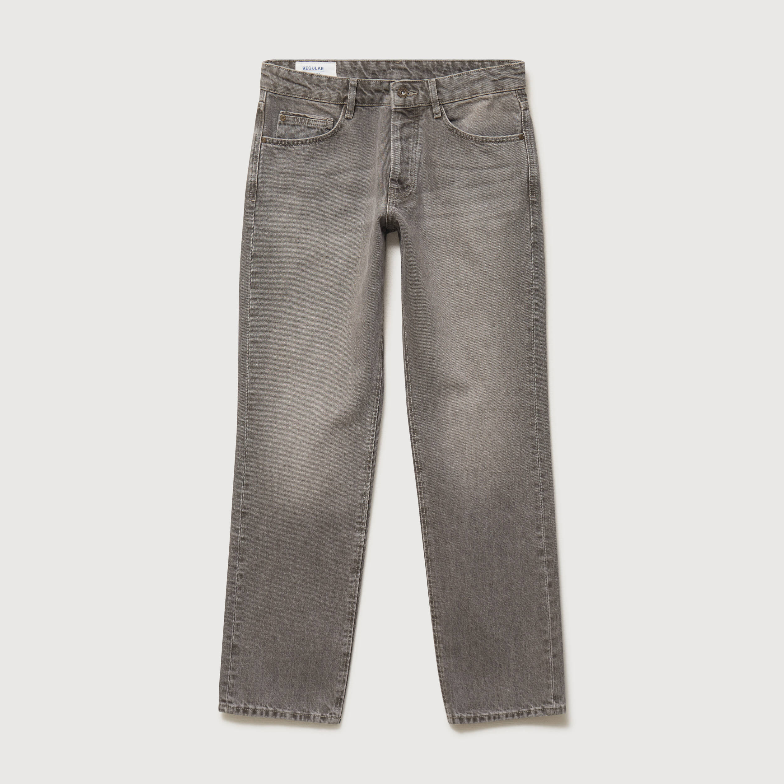 Jeans regular longueur 32 marron homme