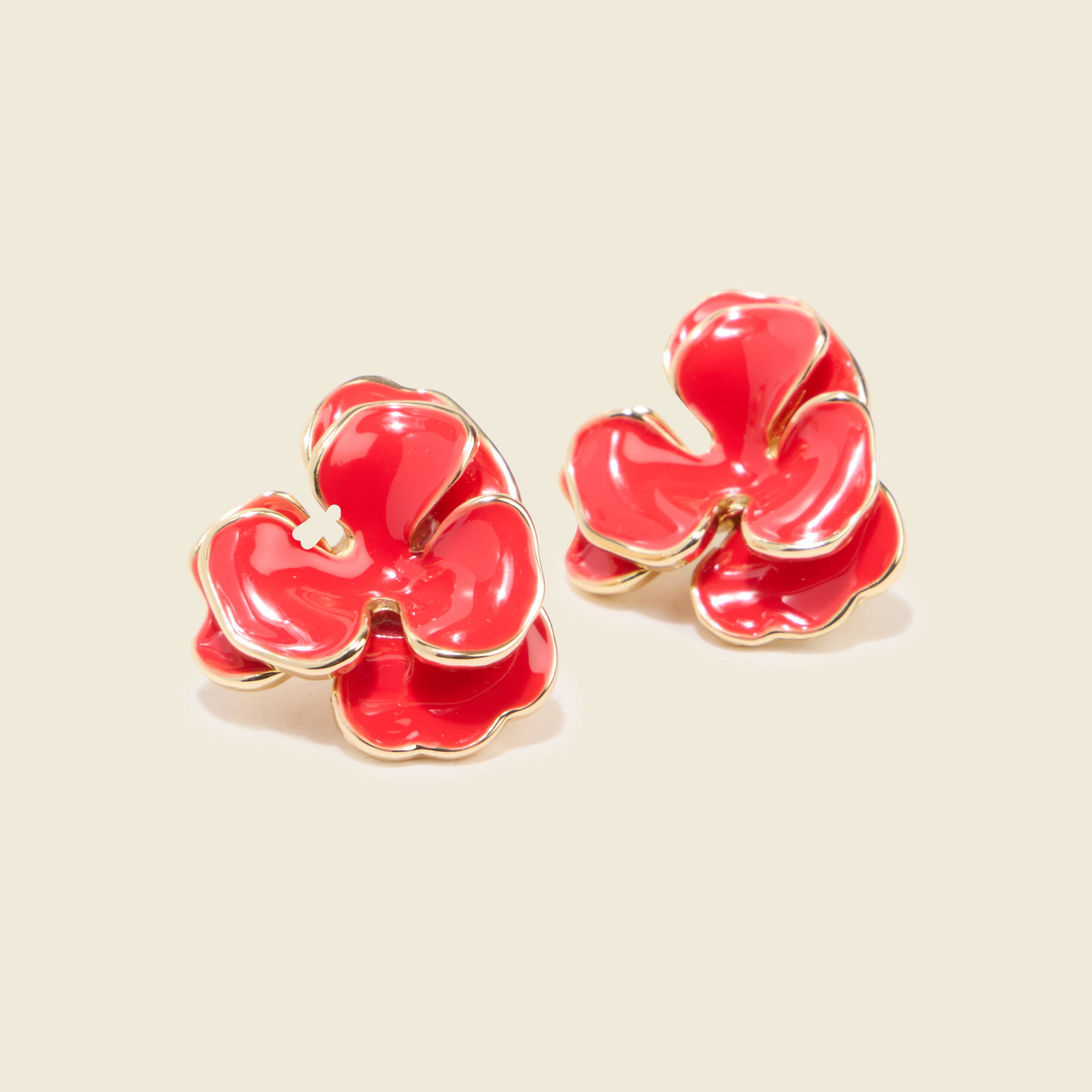 Boucles d'oreilles rouge fonc&eacute; femme