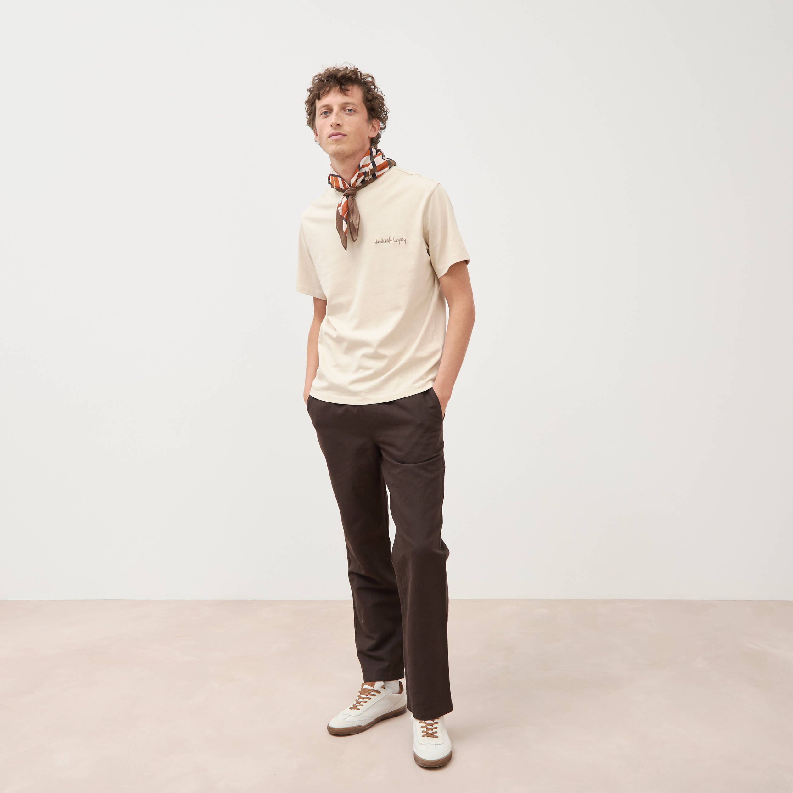 T-shirt en coton sable homme
