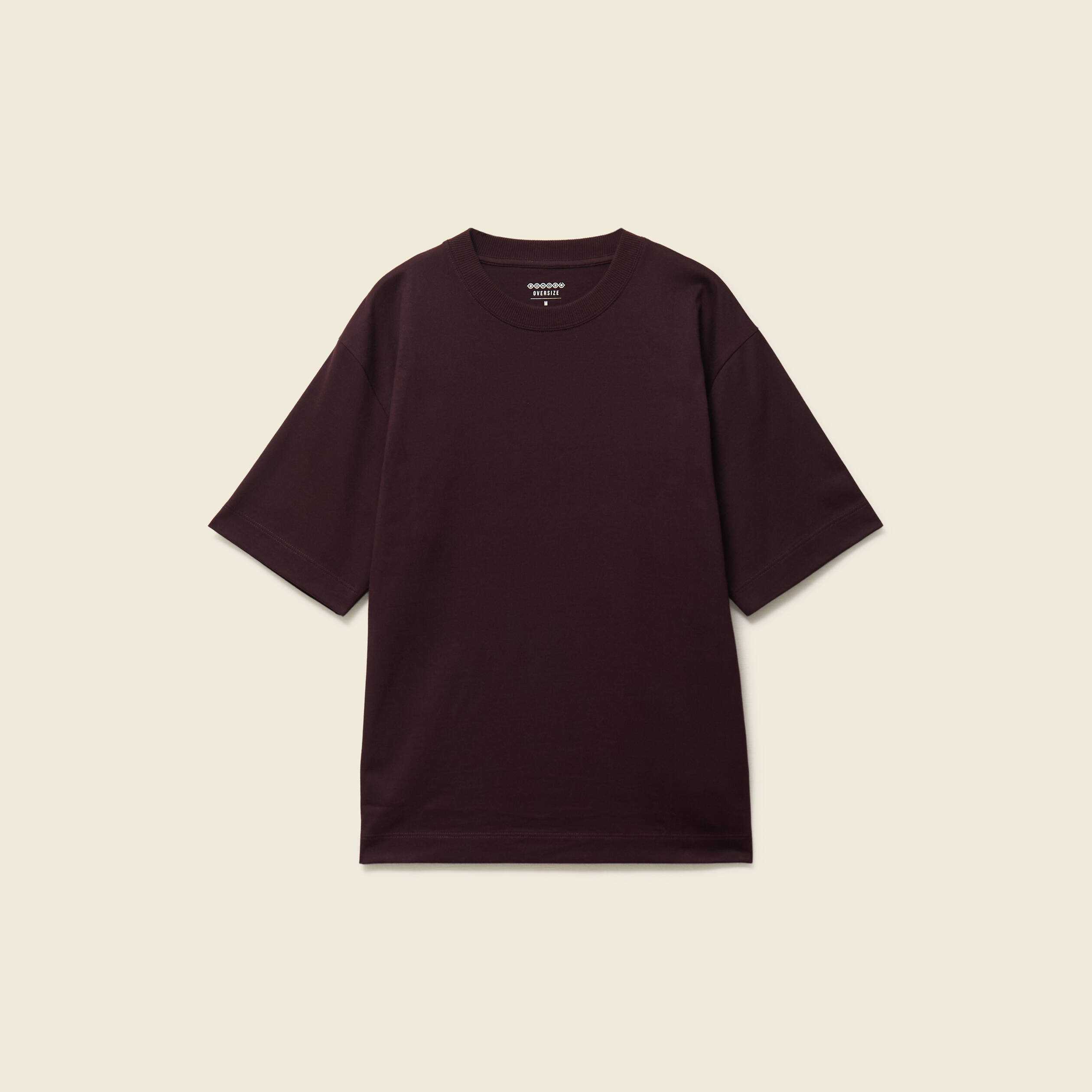 T-shirt en coton marron fonc&eacute; homme