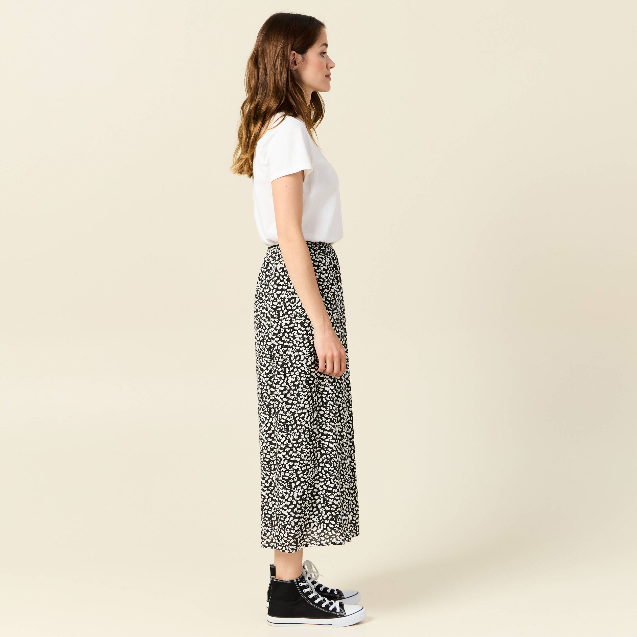 jupe longue trapeze noir femme Jupe longue trapèze noir femme