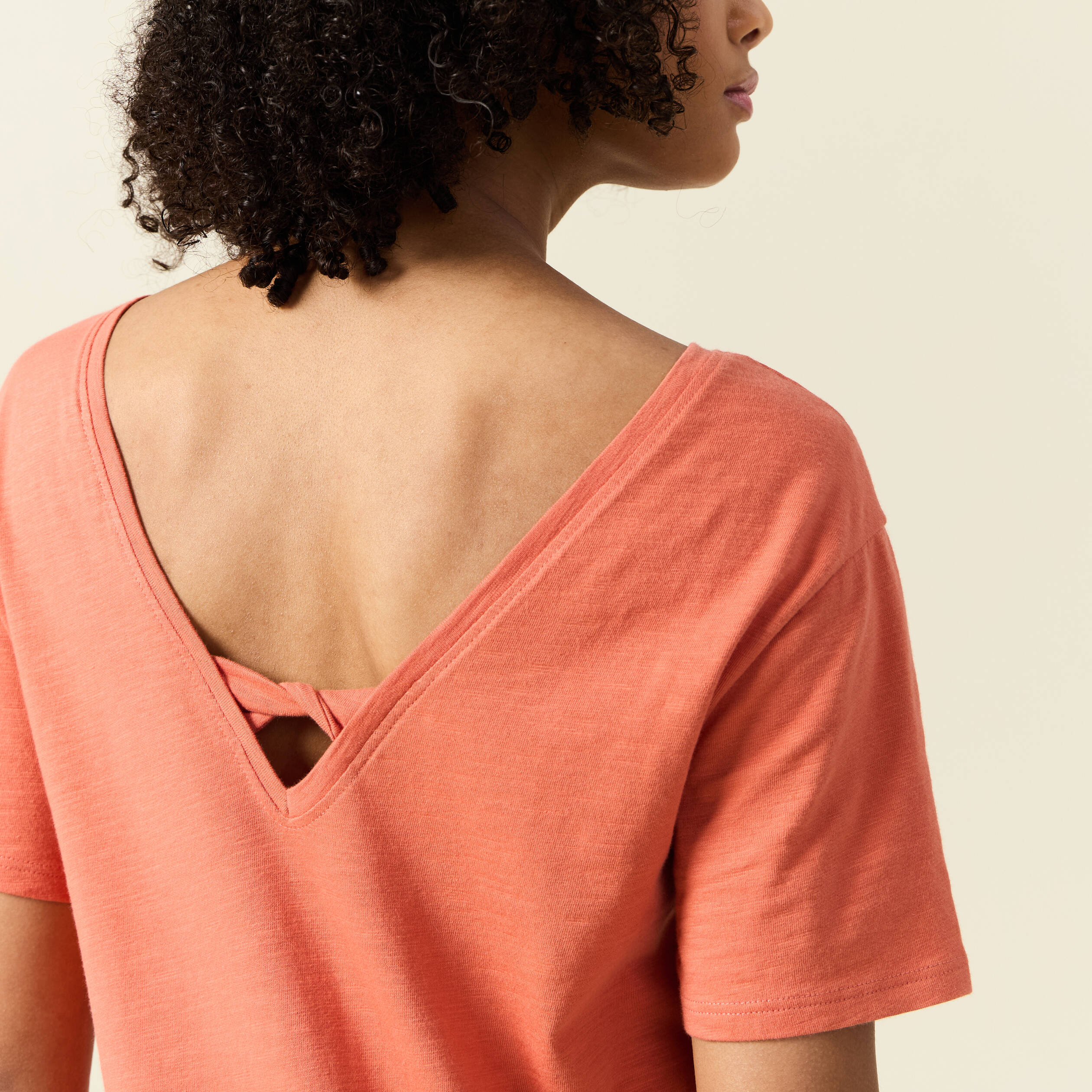 robe longue droite col rond terracotta femme Robe longue droite col rond terracotta femme