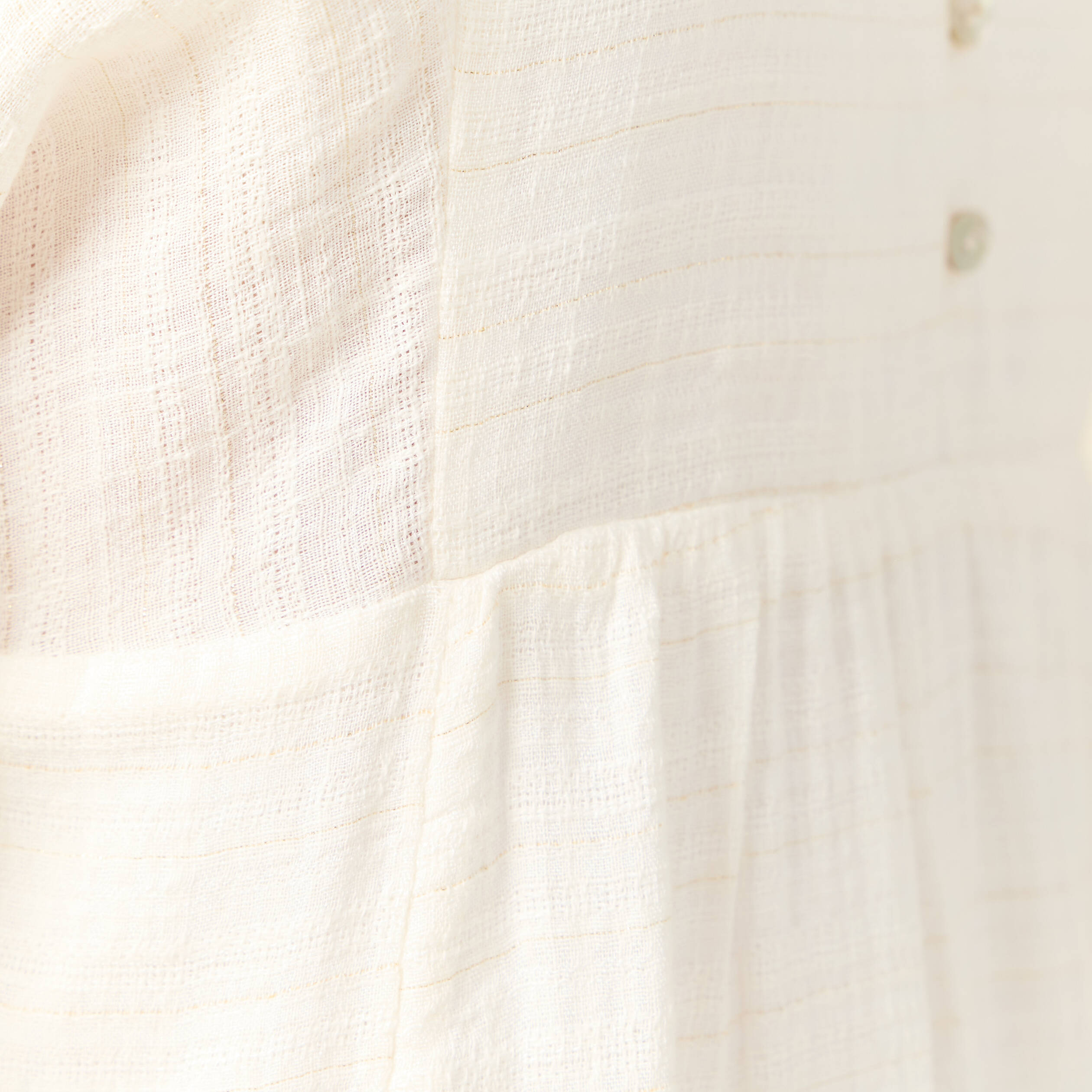 Robe &eacute;vas&eacute;e manches 3/4 ecru femme