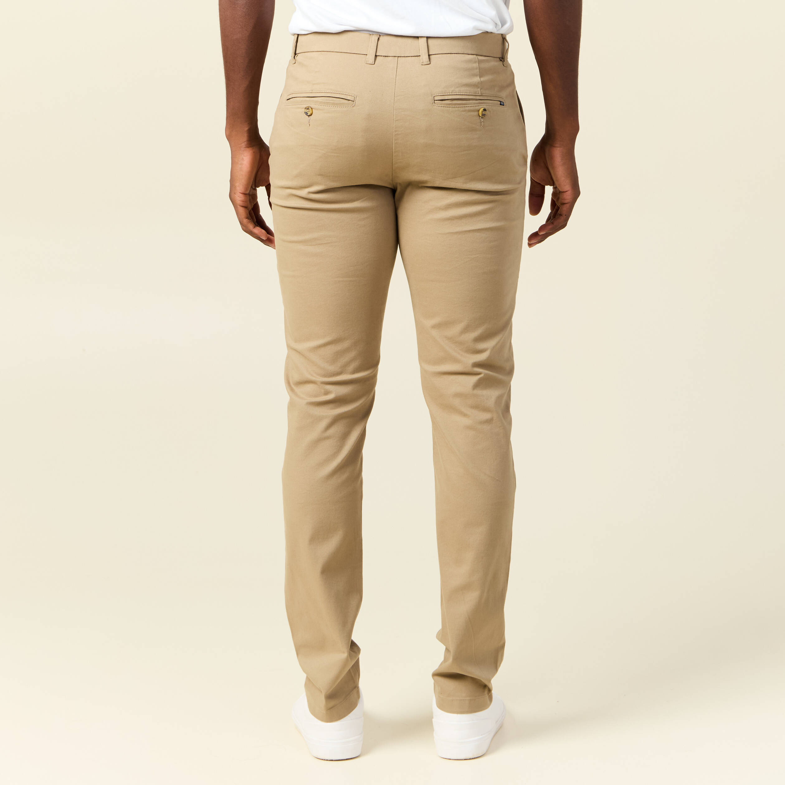 Pantalon slim Instinct chino marron homme Bonobo