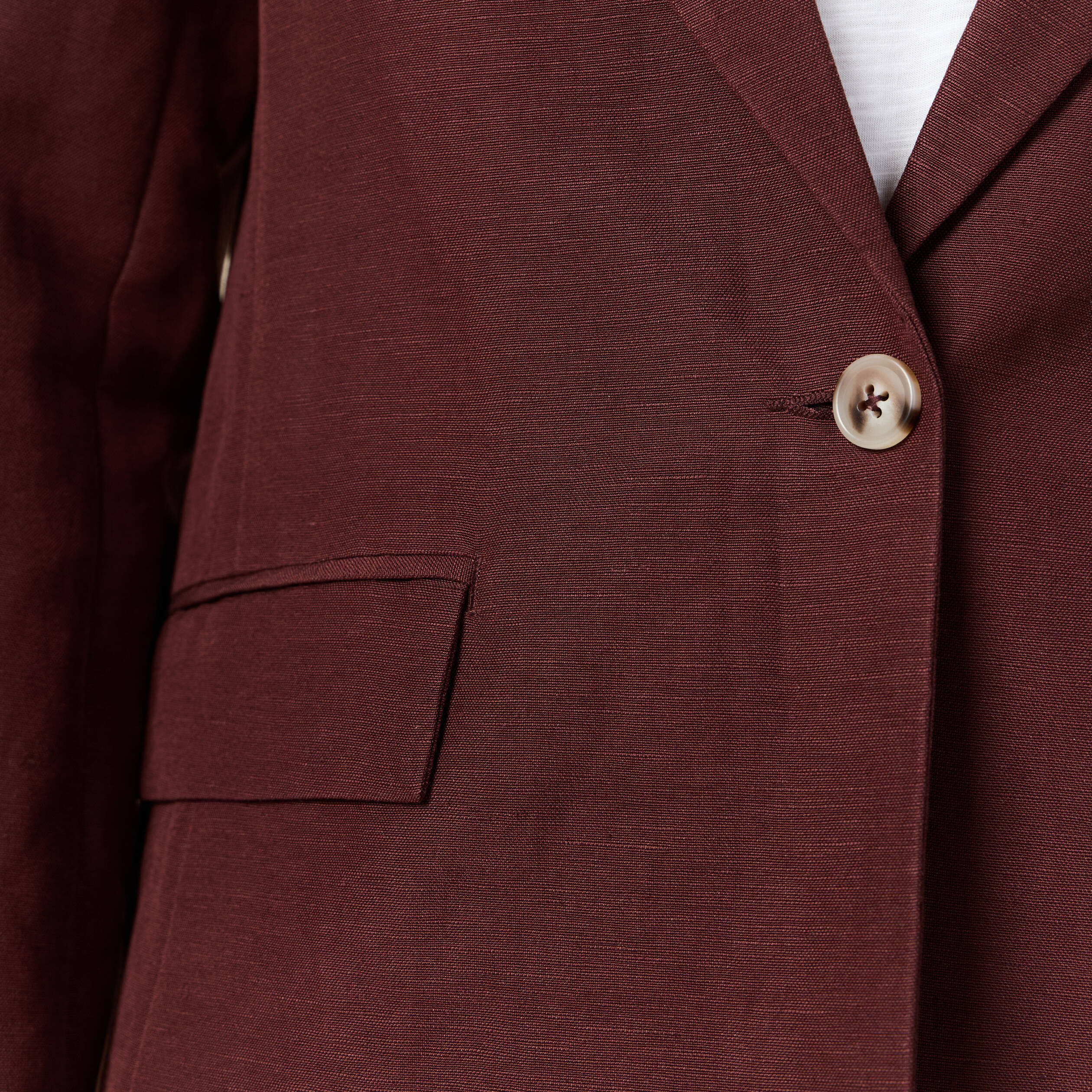 veste blazer manches longues bordeaux femme Veste blazer manches longues bordeaux femme