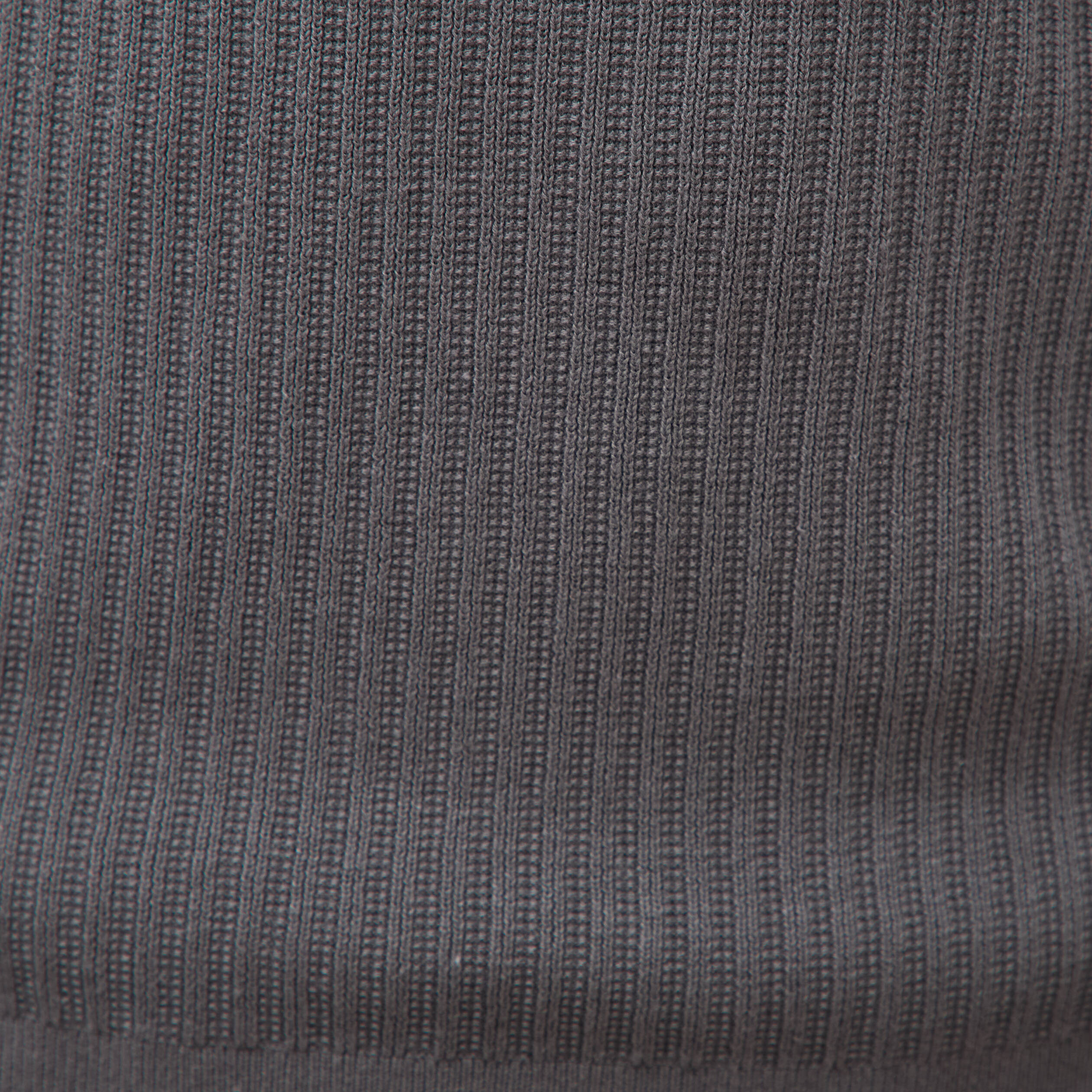Pull manches longues en coton gris fonc&eacute; homme