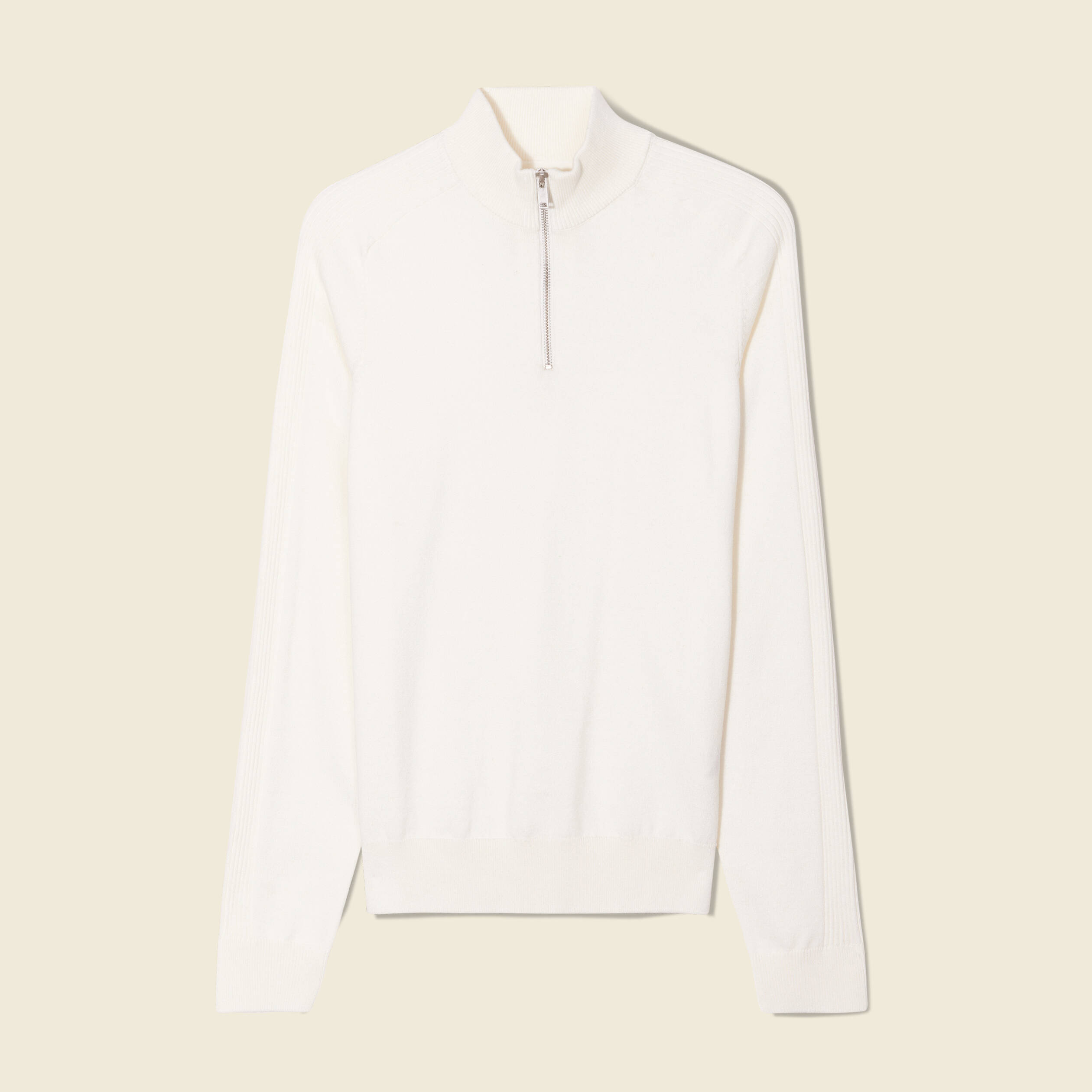 Pull manches longues ecru homme