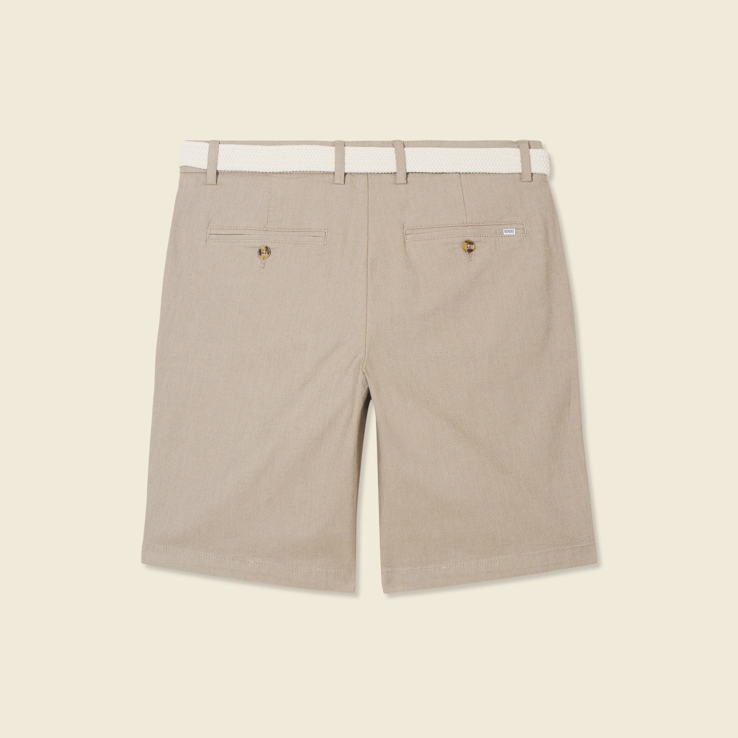 bermuda droit chino ceinture sable homme Bermuda droit chino ceinture sable homme