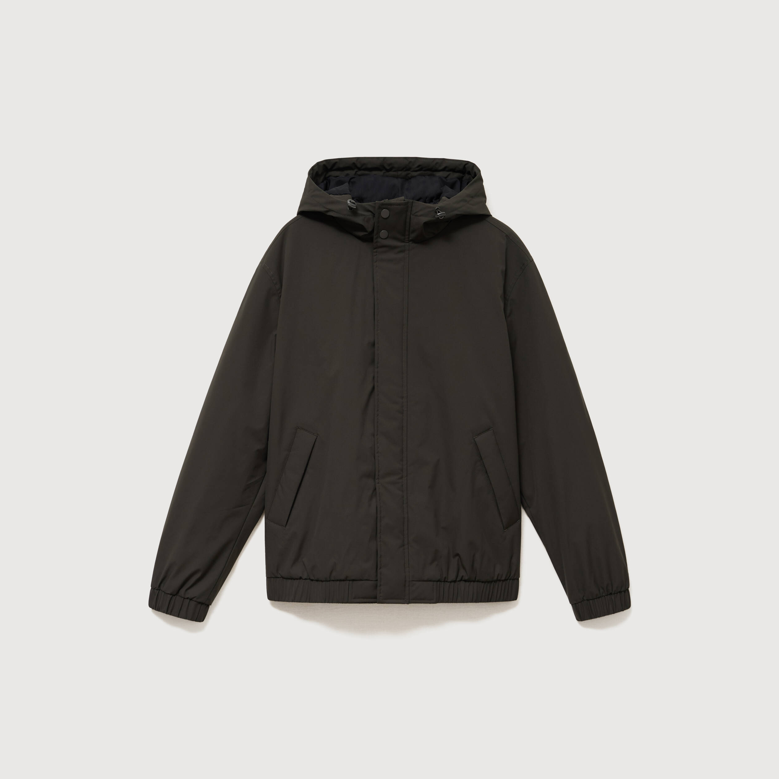 Parka coupe r&eacute;guli&egrave;re &agrave; capuche vert kaki homme