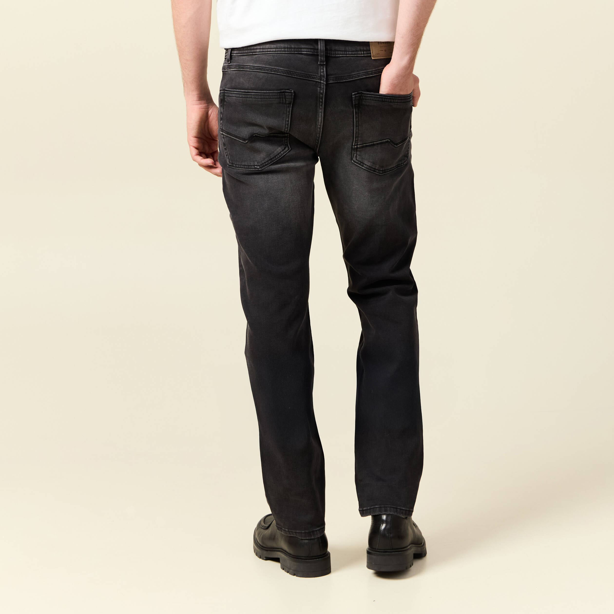 jeans straight longueur 34 denim denim noir homme Jeans straight longueur 34 denim denim noir homme