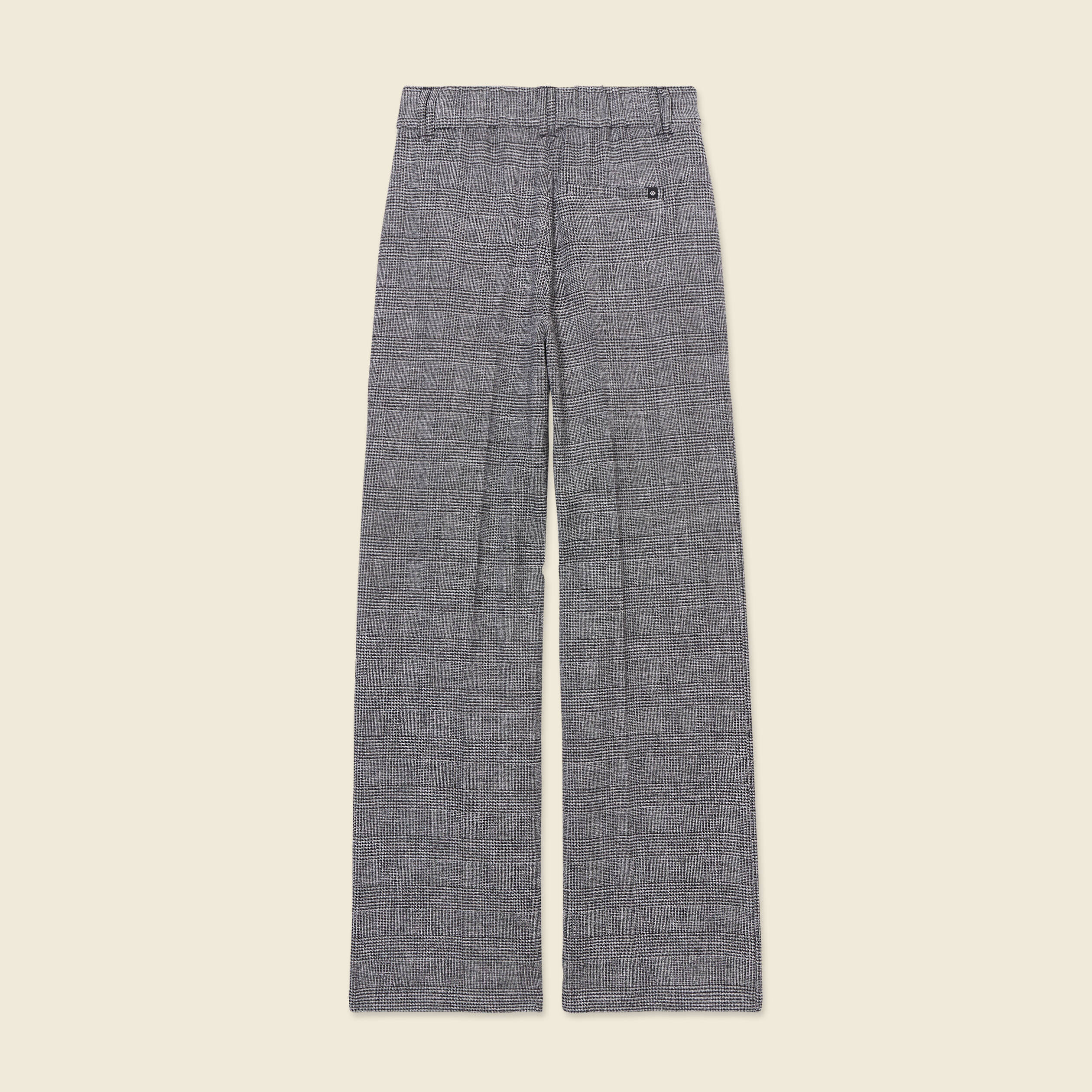 Pantalon large à pinces noir femme