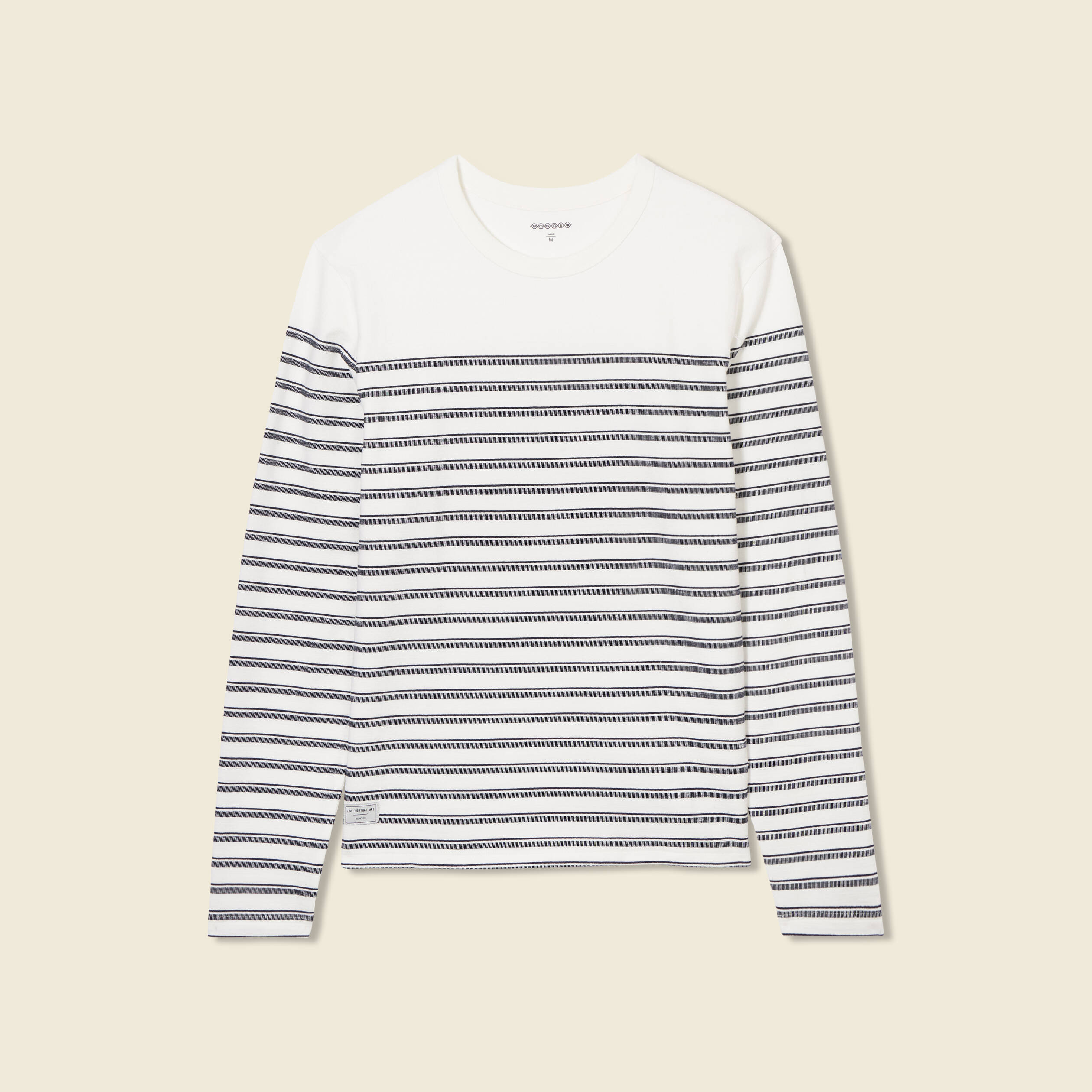 t shirt manches longues ecru homme T-shirt manches longues ecru homme