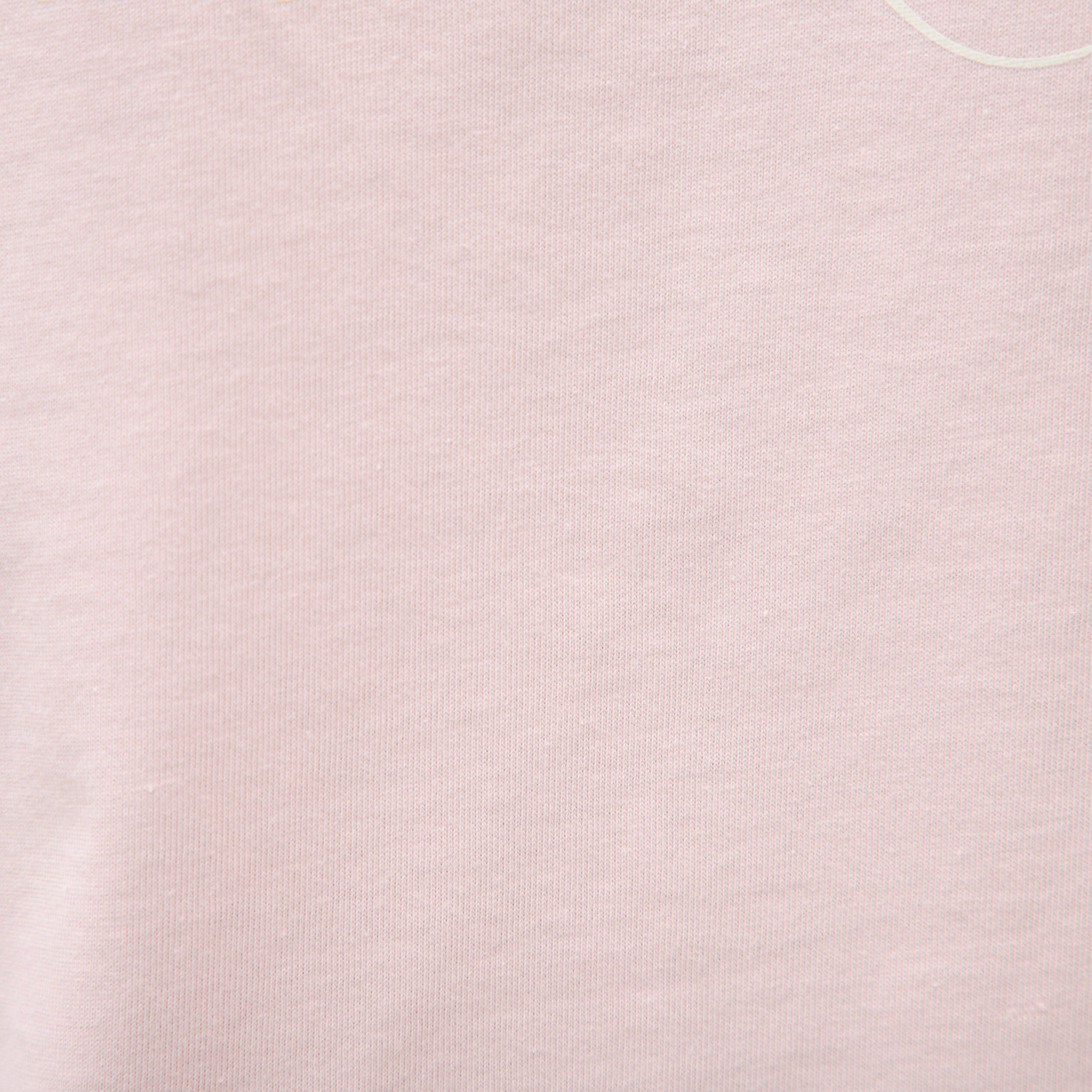 T-shirt droit en coton col rond rose poudr&eacute;e homme