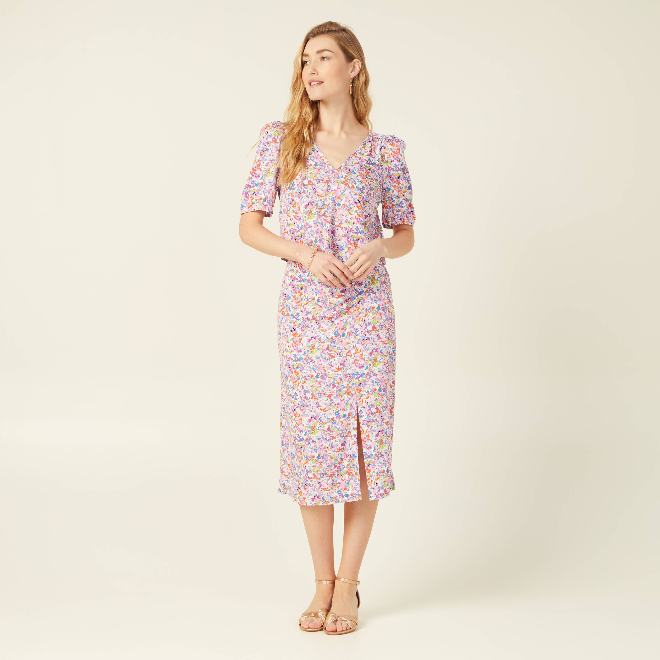 Blouse manches courtes rose femme