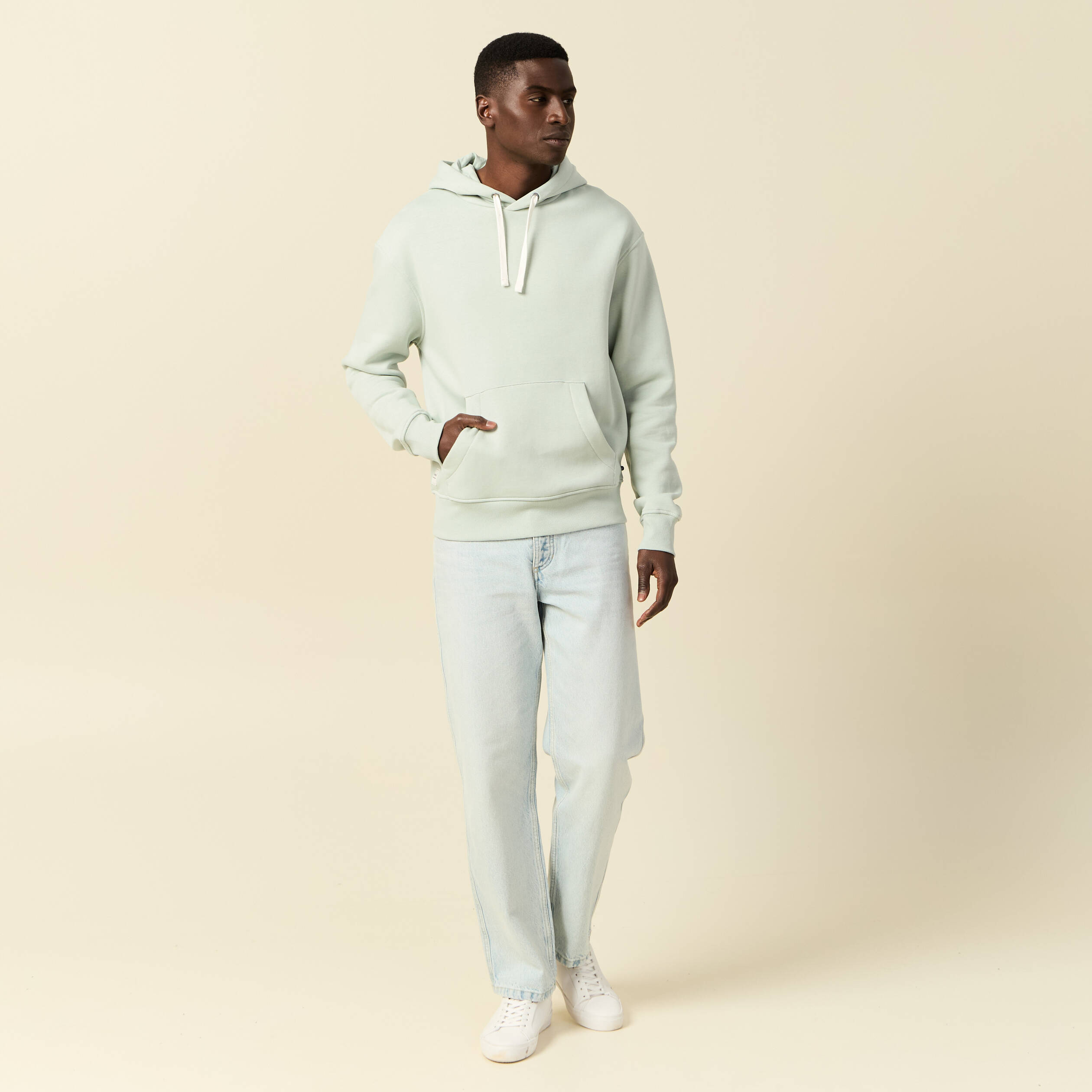 sweat a capuche vert clair homme Sweat à capuche vert clair homme