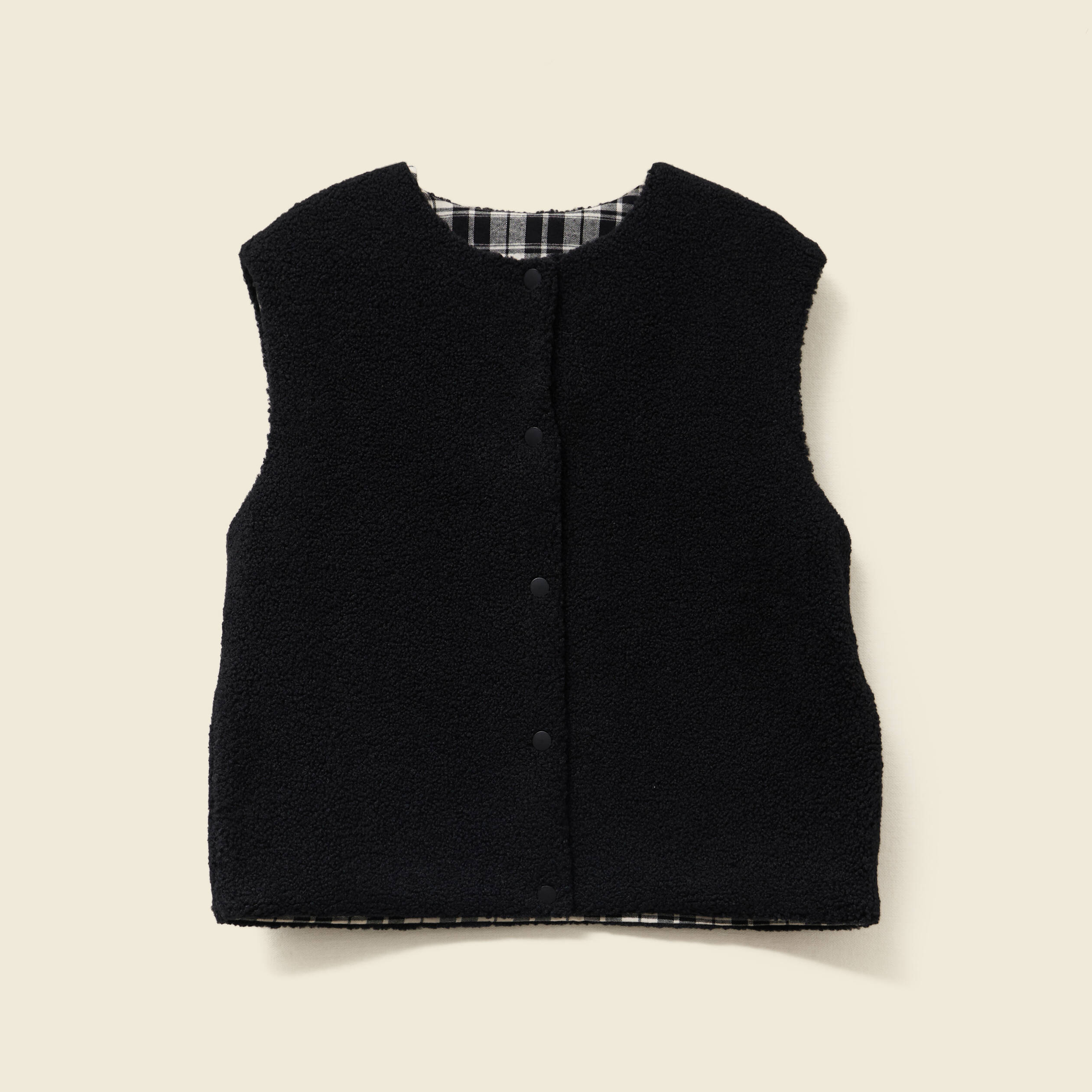 Gilet sans manches r&eacute;versible noir femme