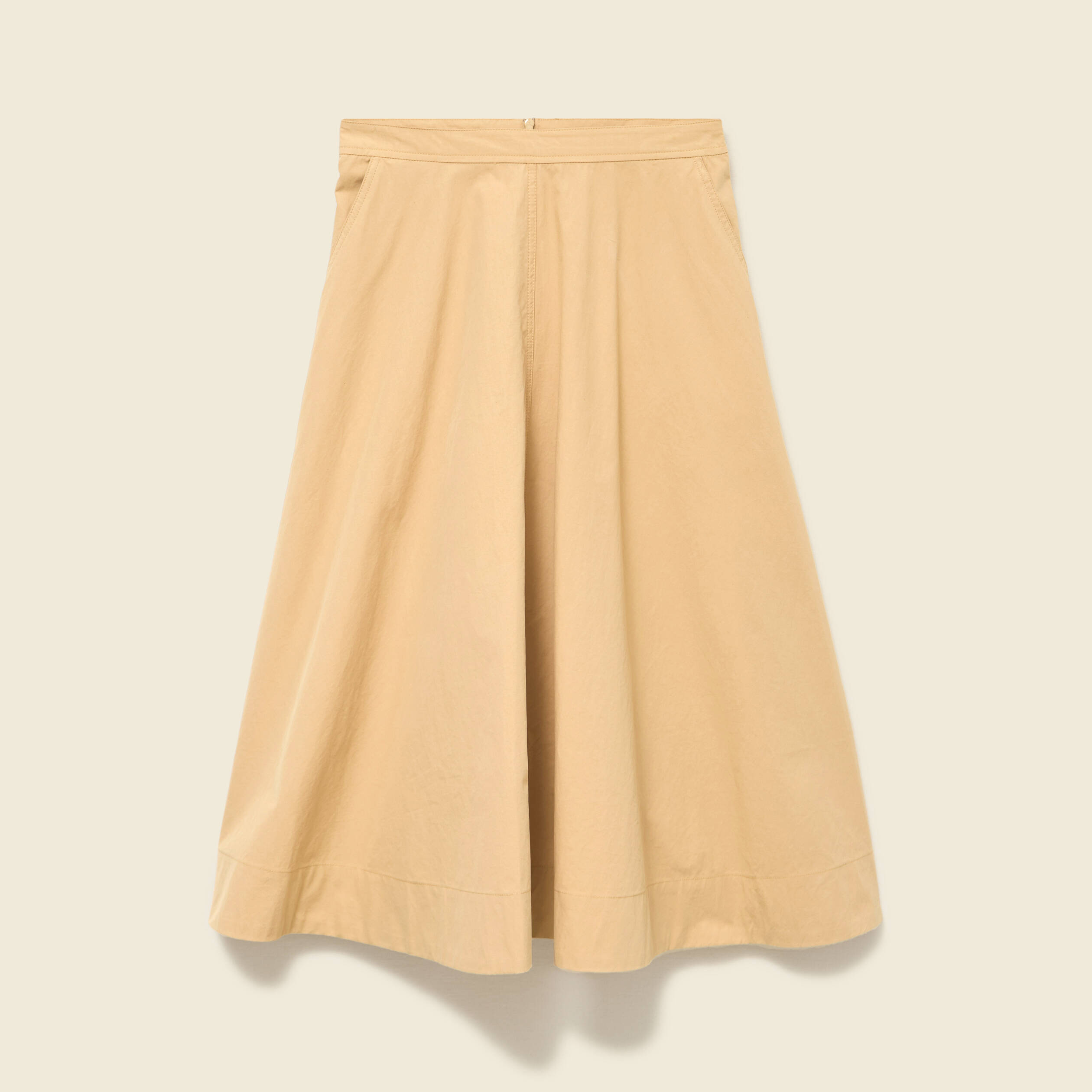 Jupe en coton beige femme