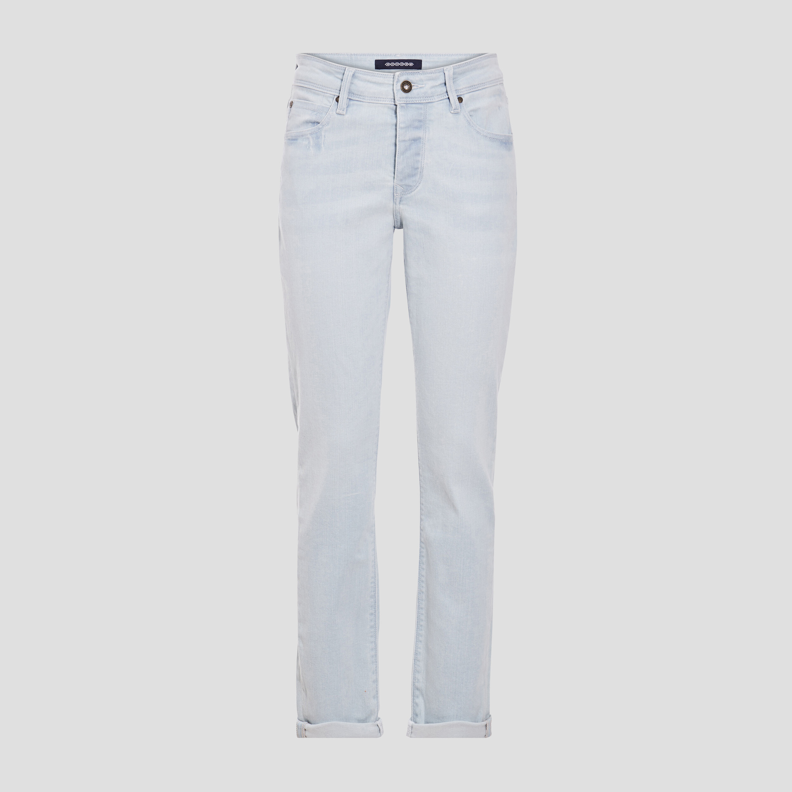 Jeans girlfriend denim bleach femme