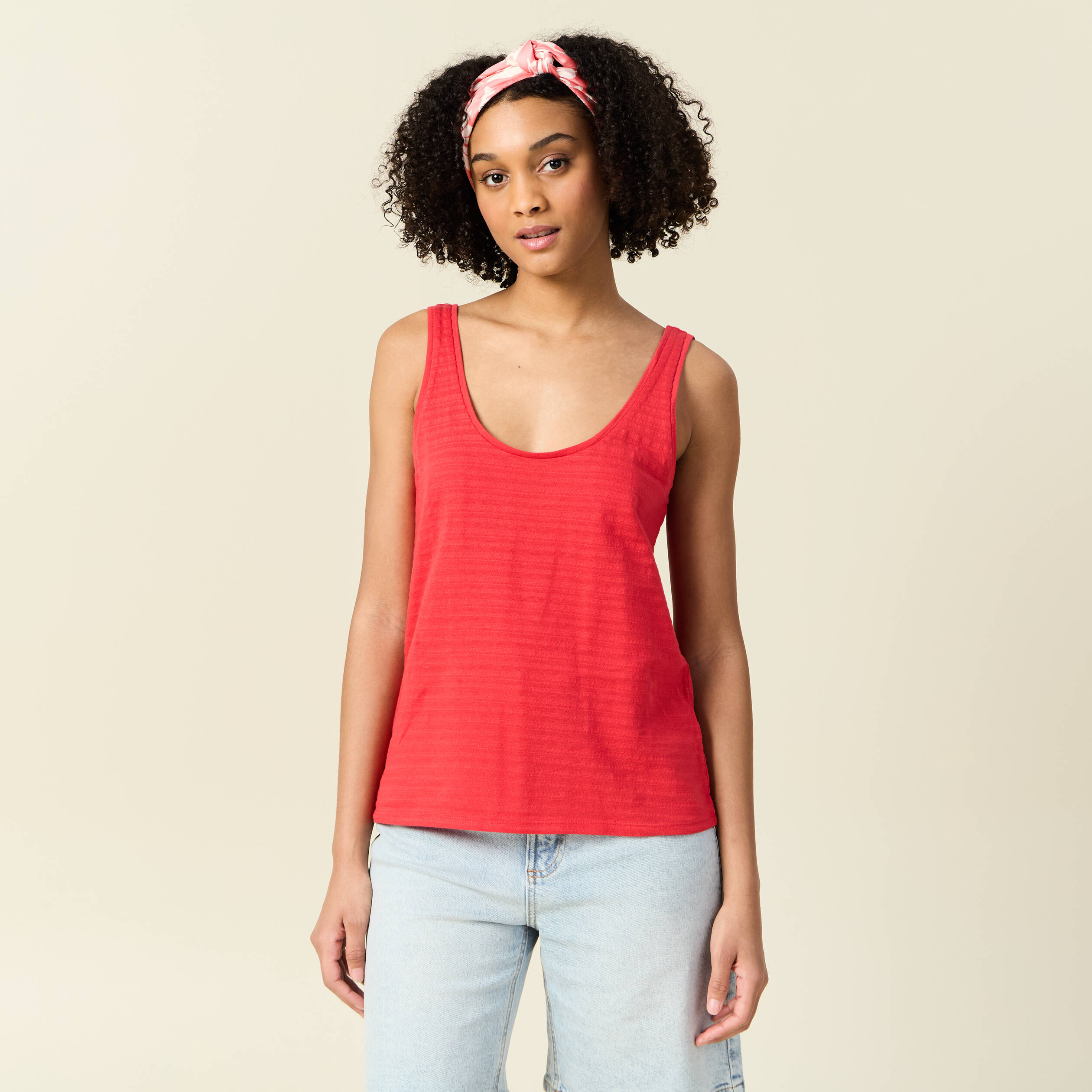 debardeur sans manches rouge femme Débardeur sans manches rouge femme