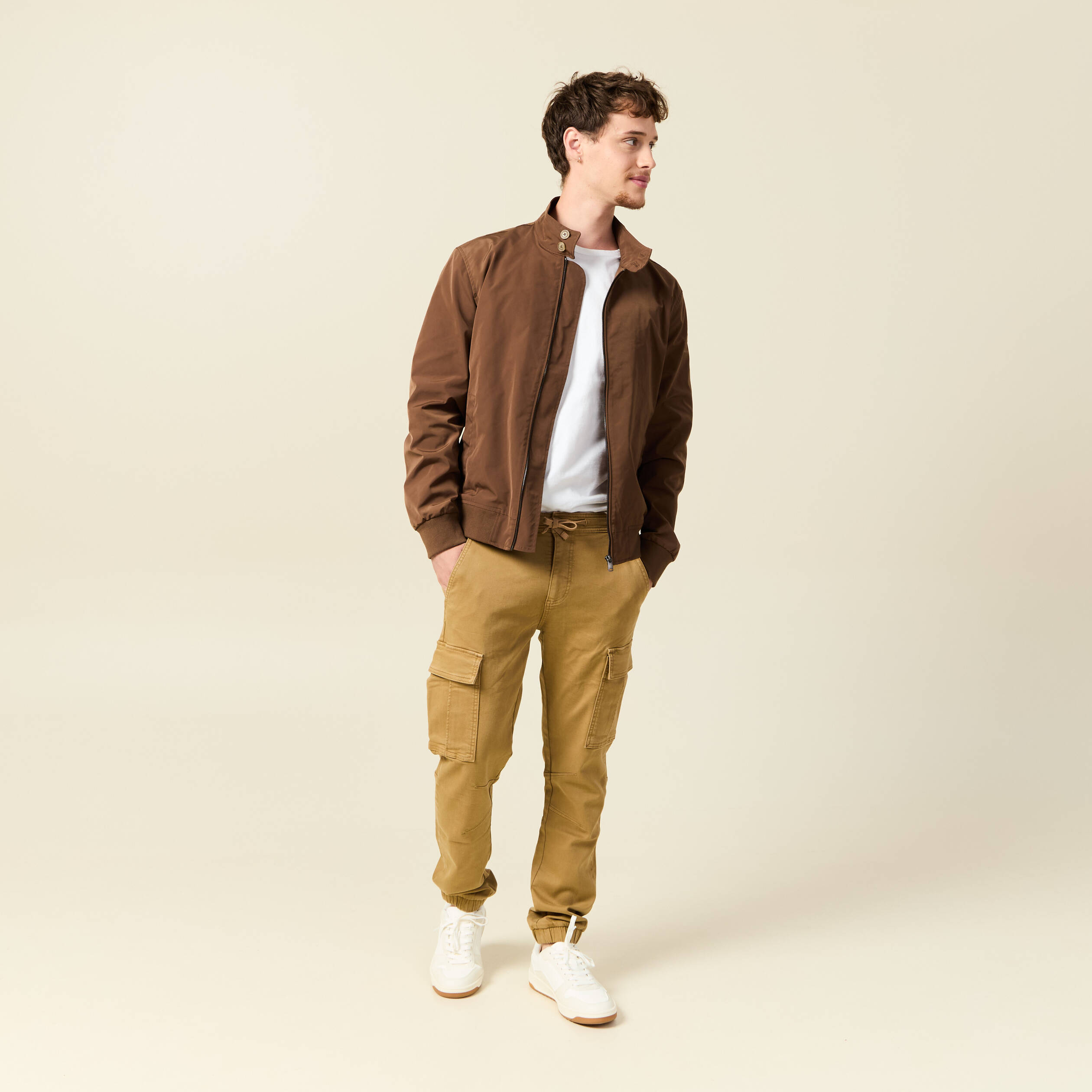 pantalon battle bas resserre vert kaki homme Pantalon battle bas resserré vert kaki homme
