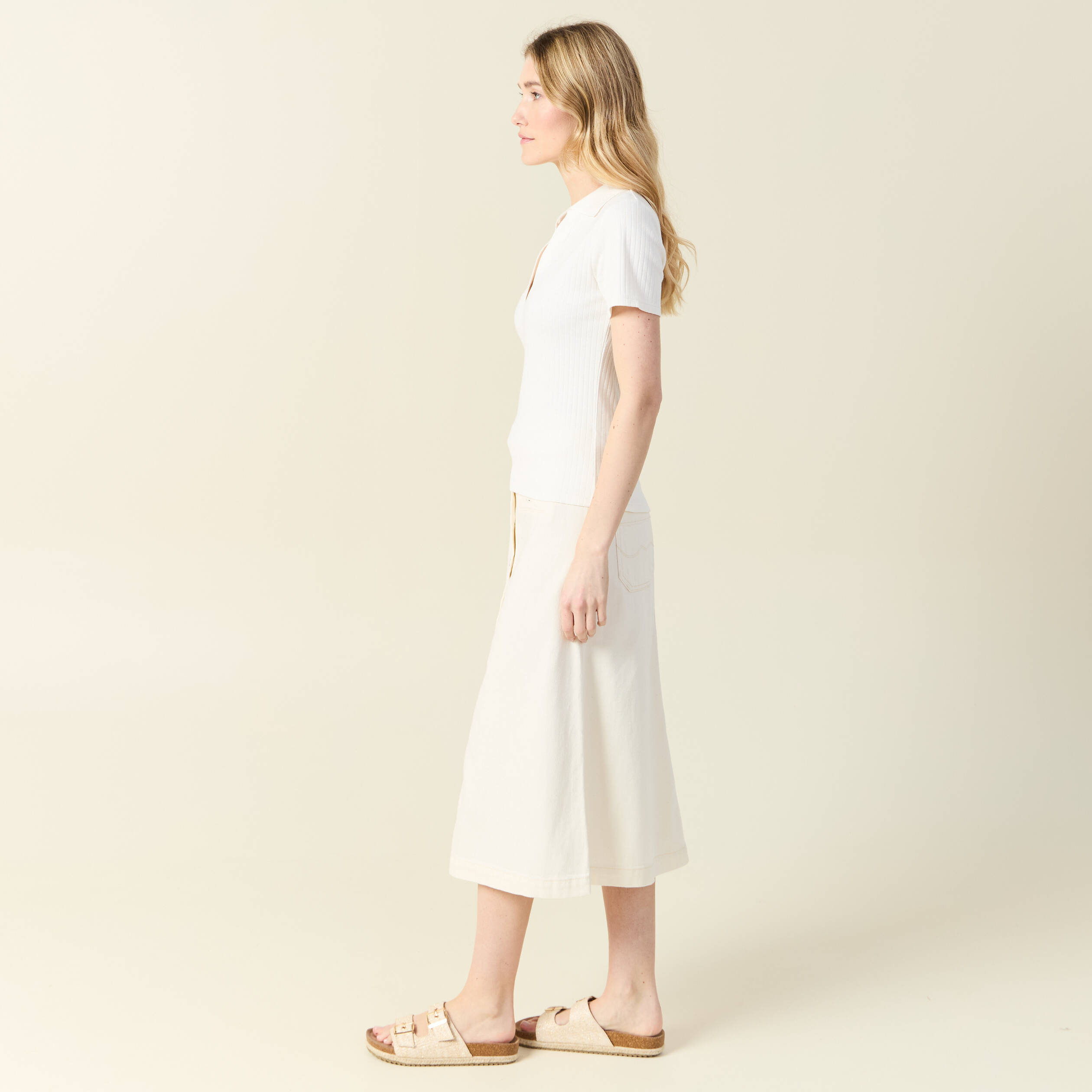 polo manches courtes ecru femme Polo manches courtes ecru femme