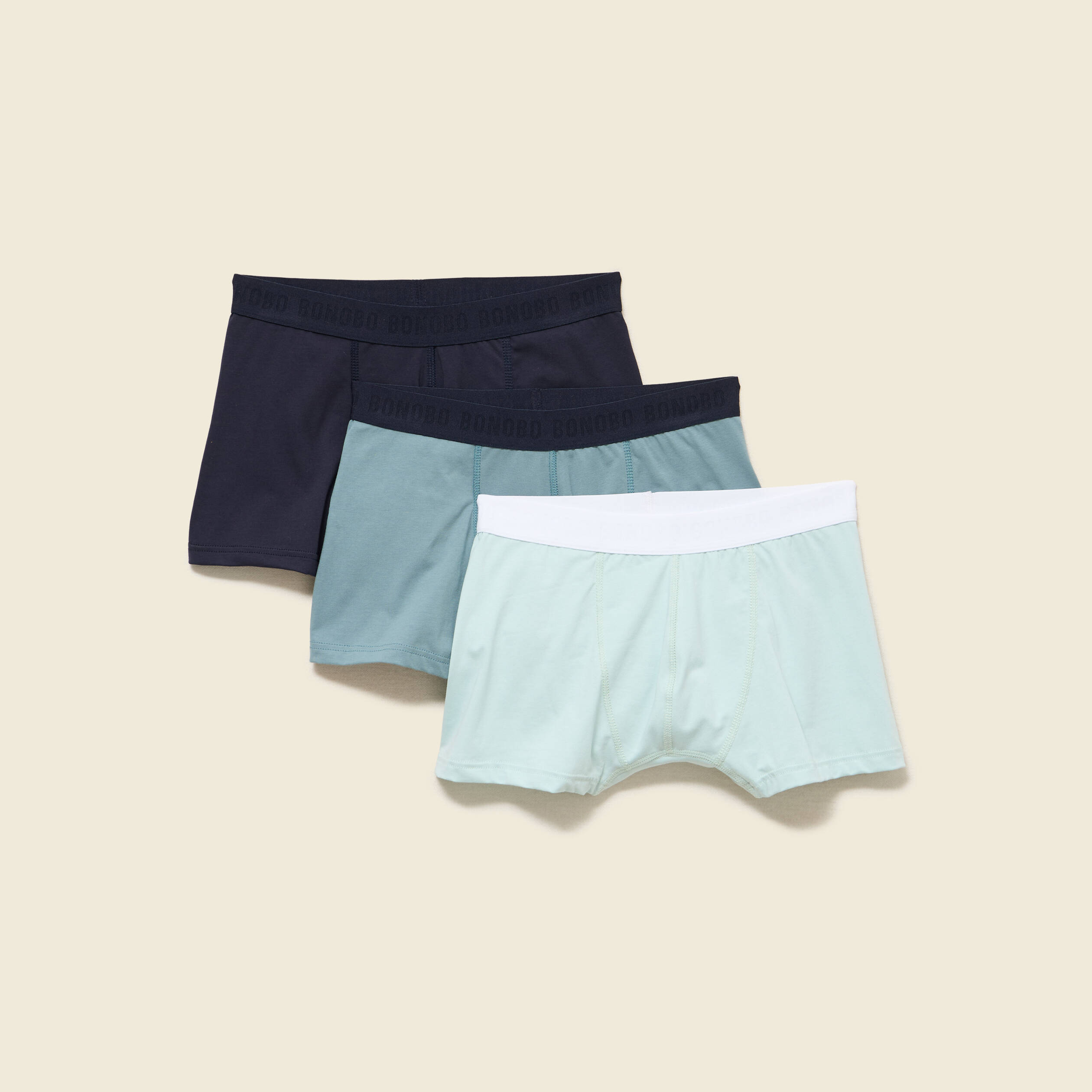 Lot de 3 boxers bleu gris homme