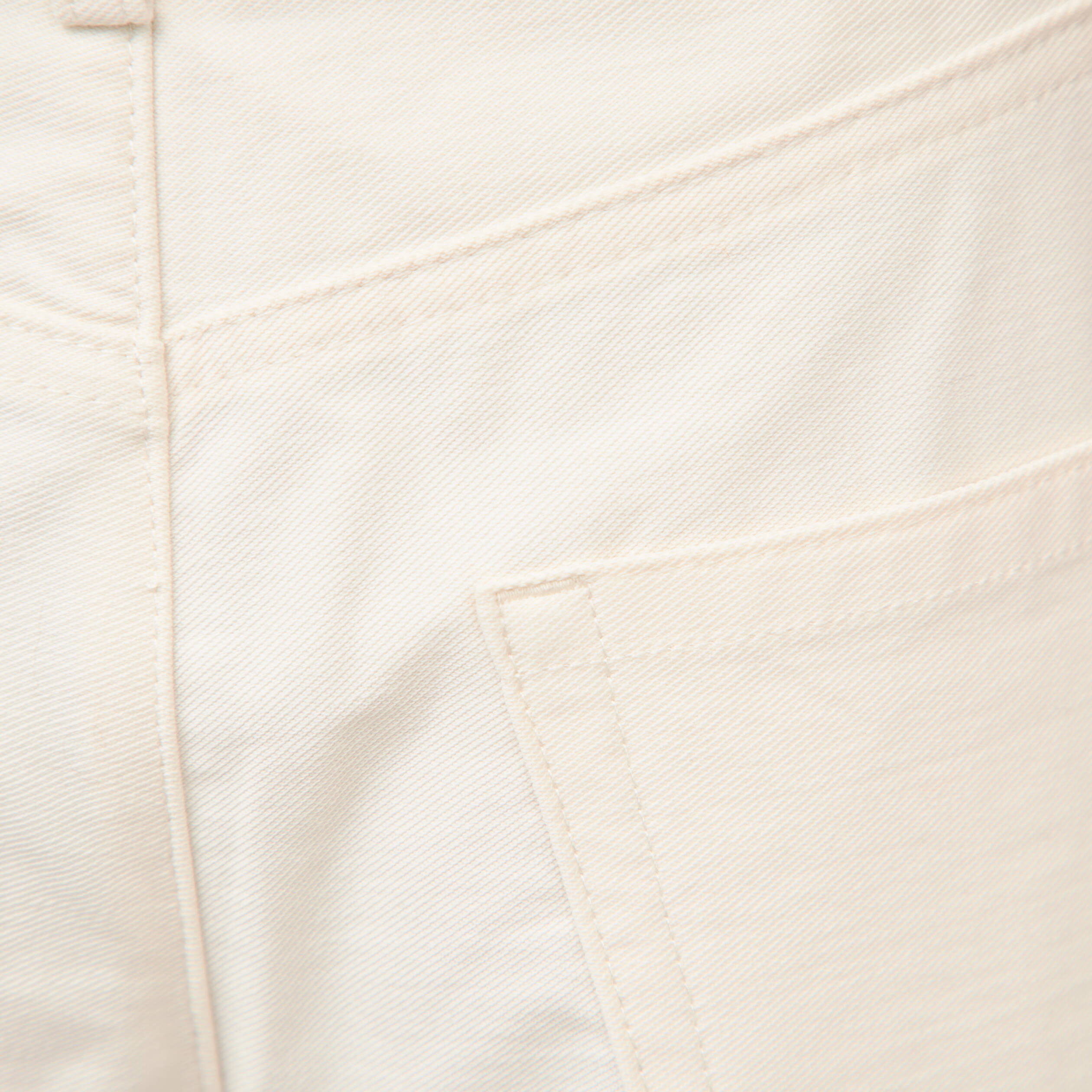 Pantalon coupe regular ecru femme
