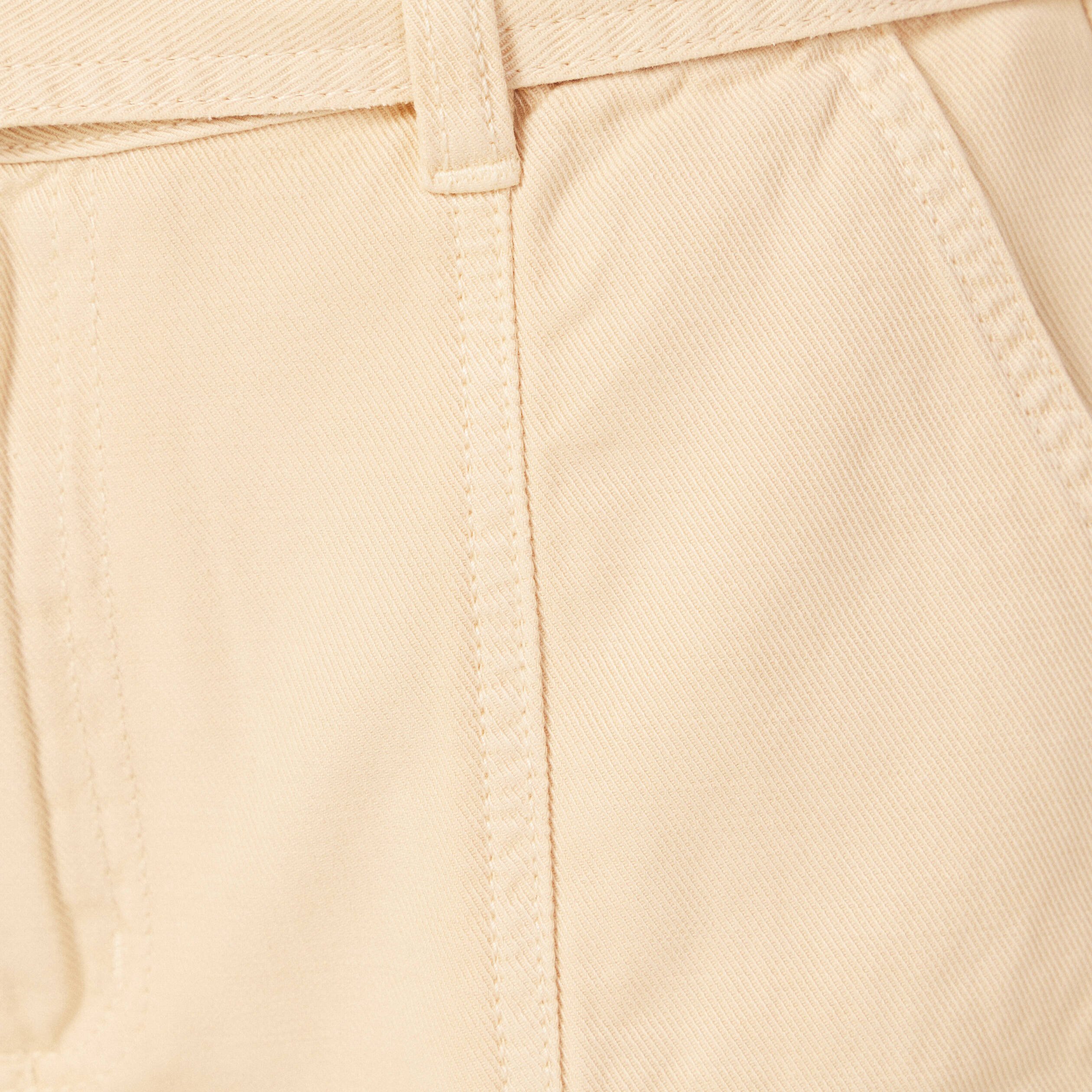 short cargo fluide ceinture creme femme Short cargo fluide ceinturé creme femme