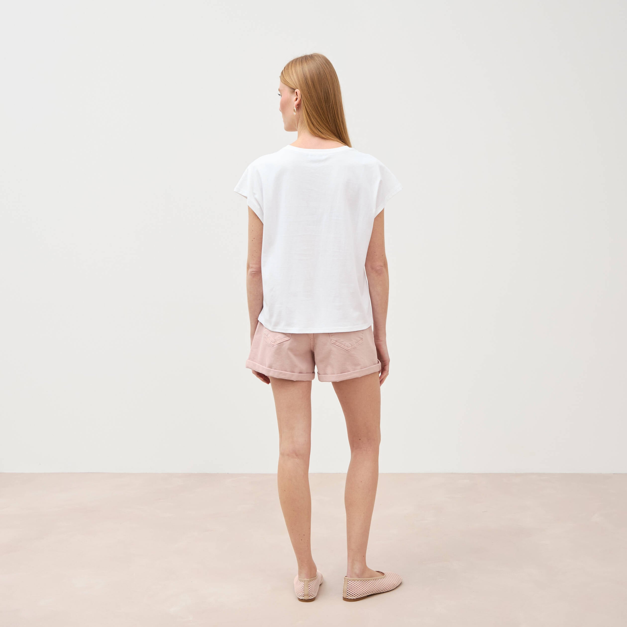 T-shirt en coton blanc femme