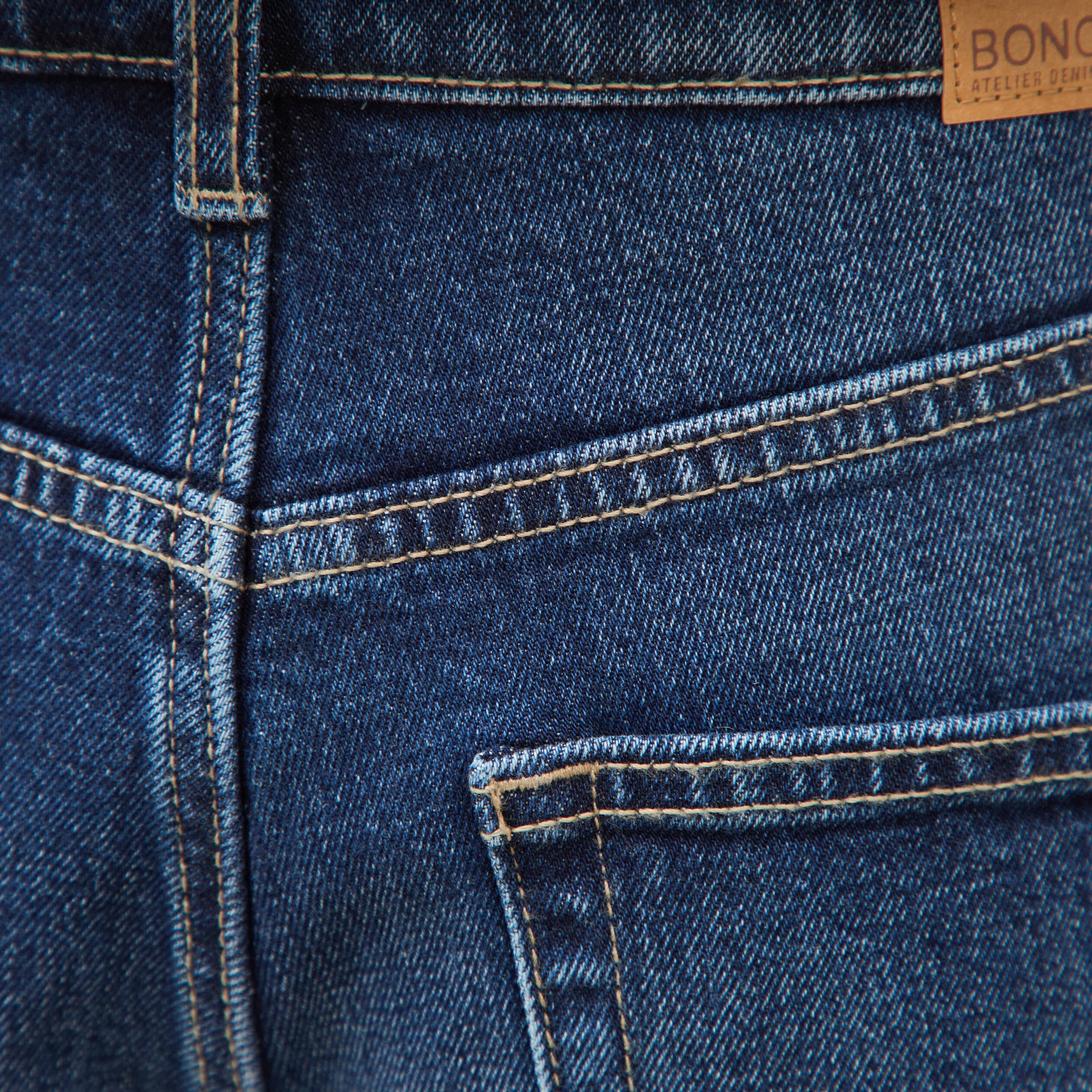 Jeans straight taille standard denim brut femme